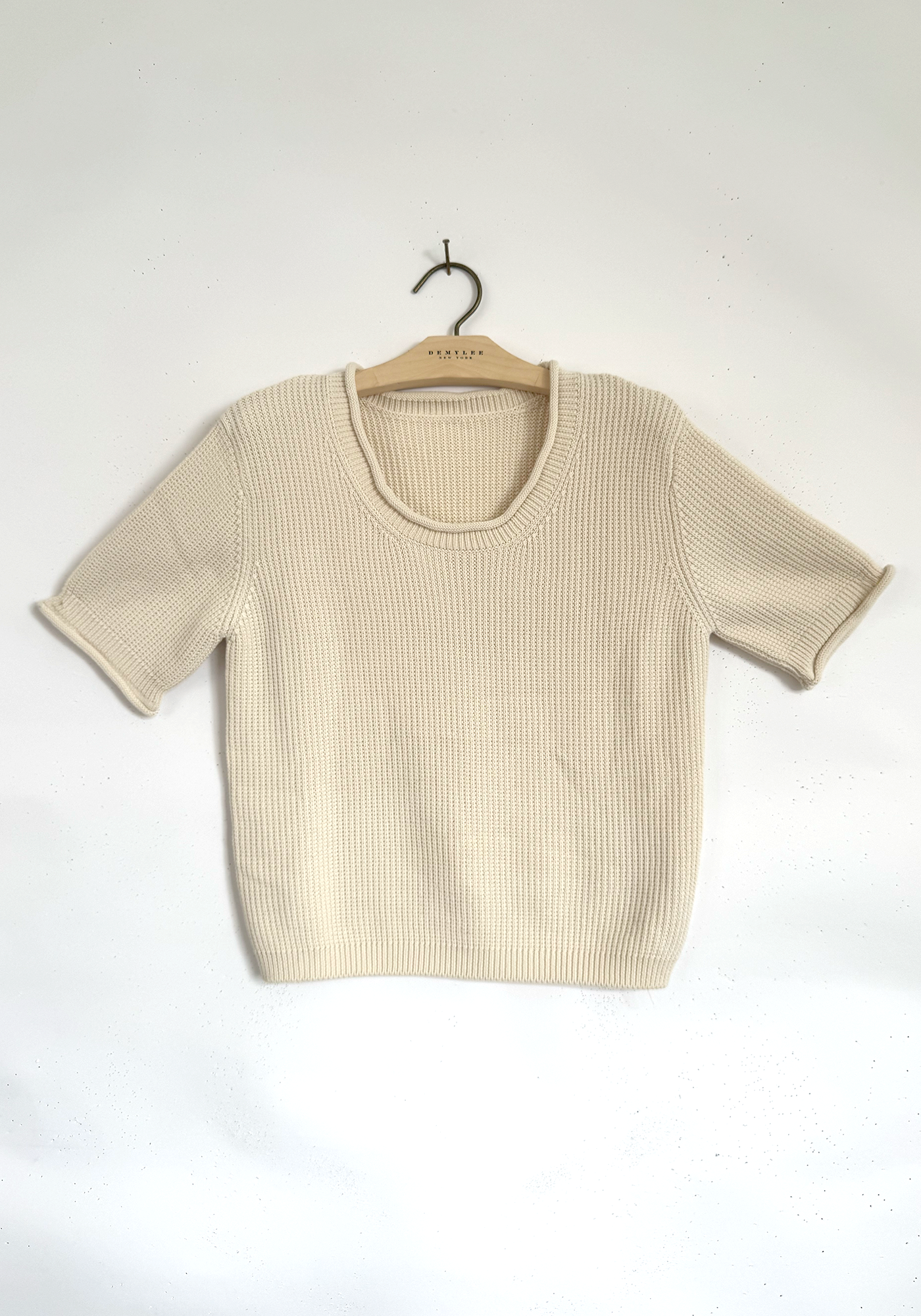 Crewneck Short Sleeve Top - Ivory