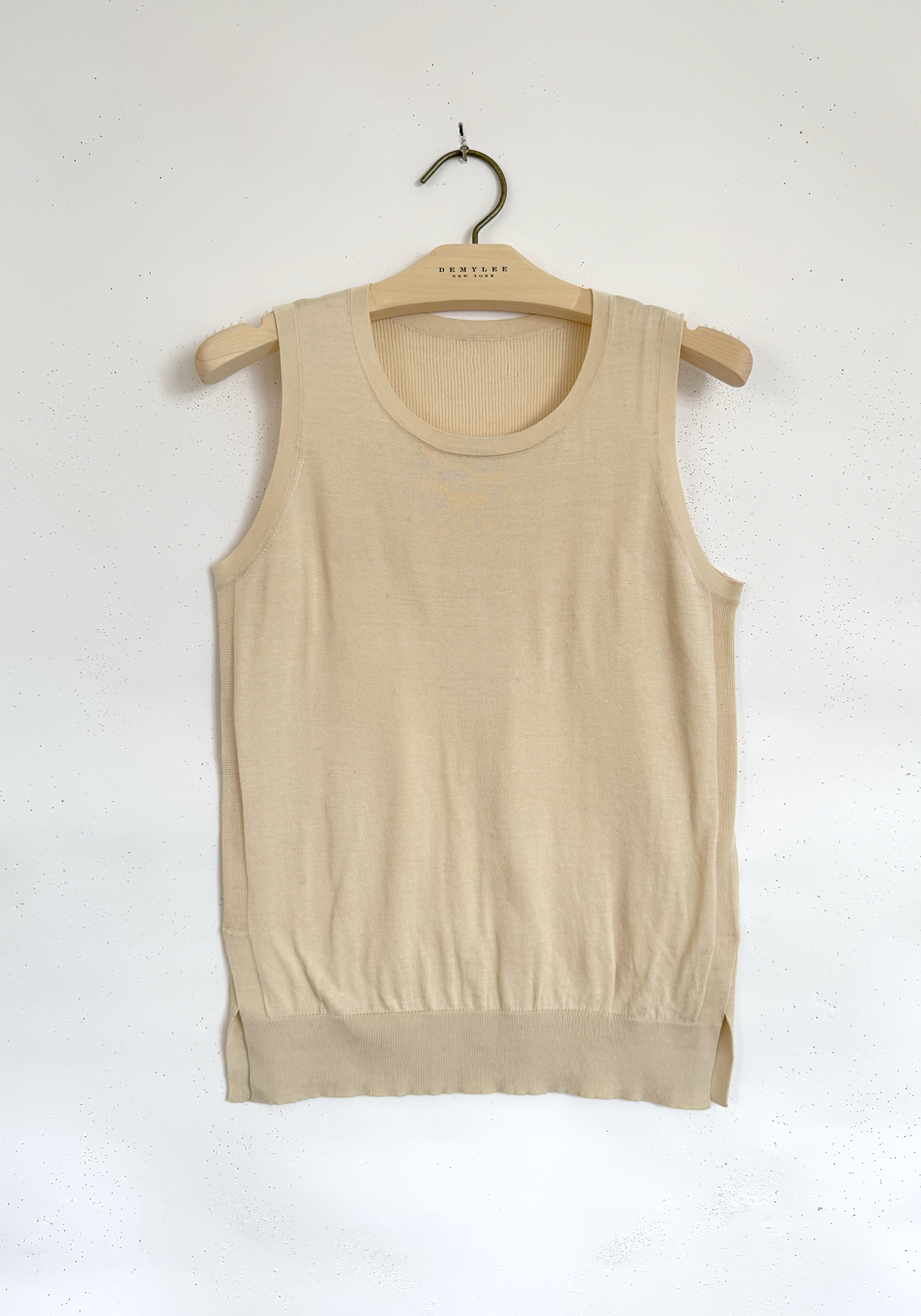 Crewneck Sleeveless Top - Antique White