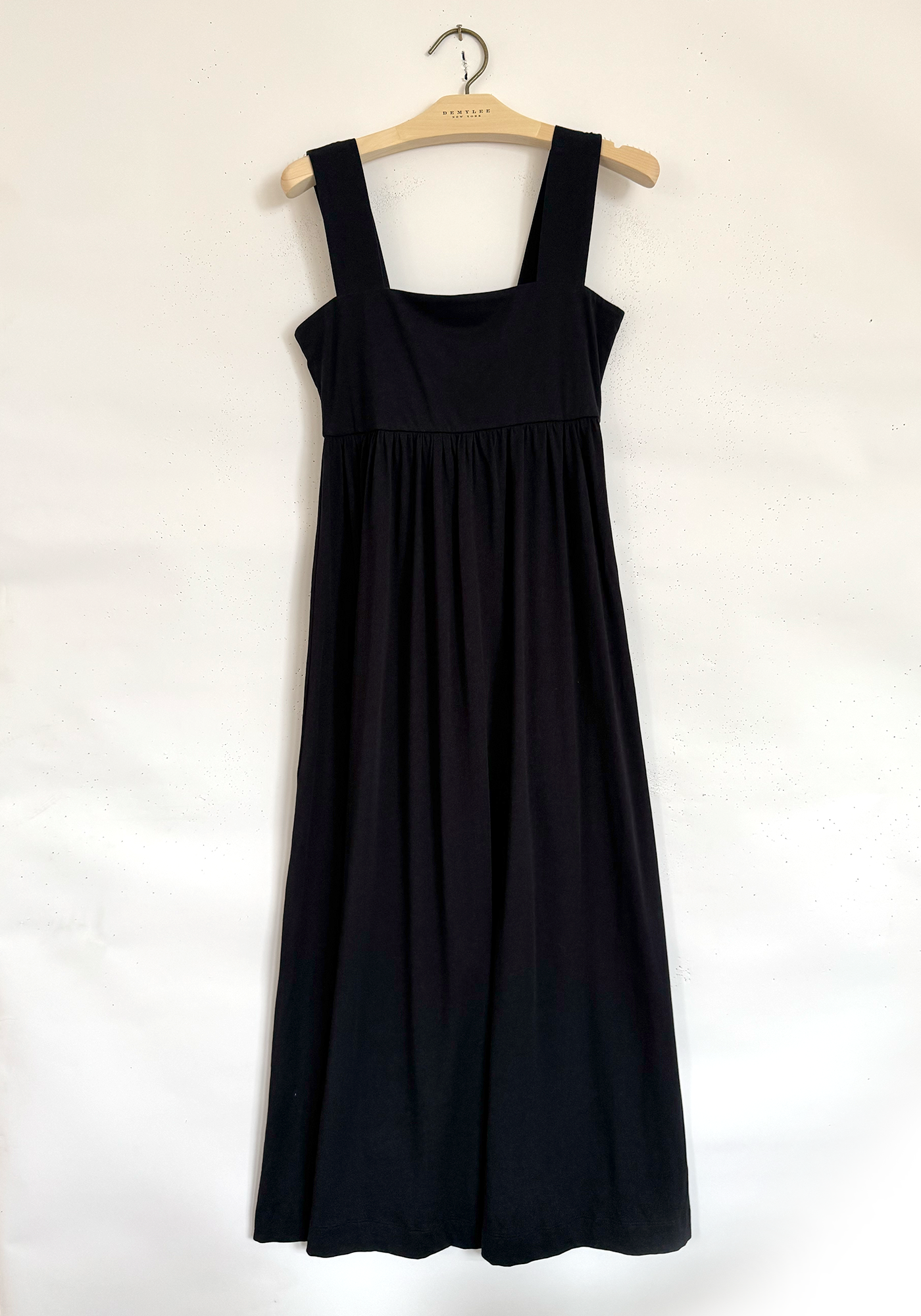 Tie Back Pima Jersey Dress - Black