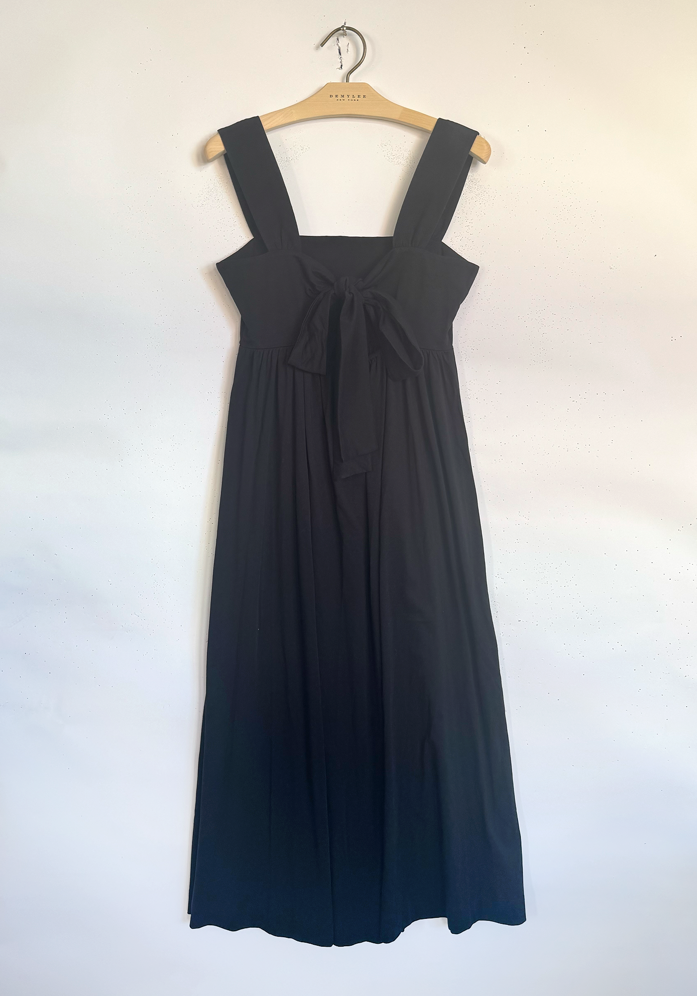Tie Back Pima Jersey Dress - Black