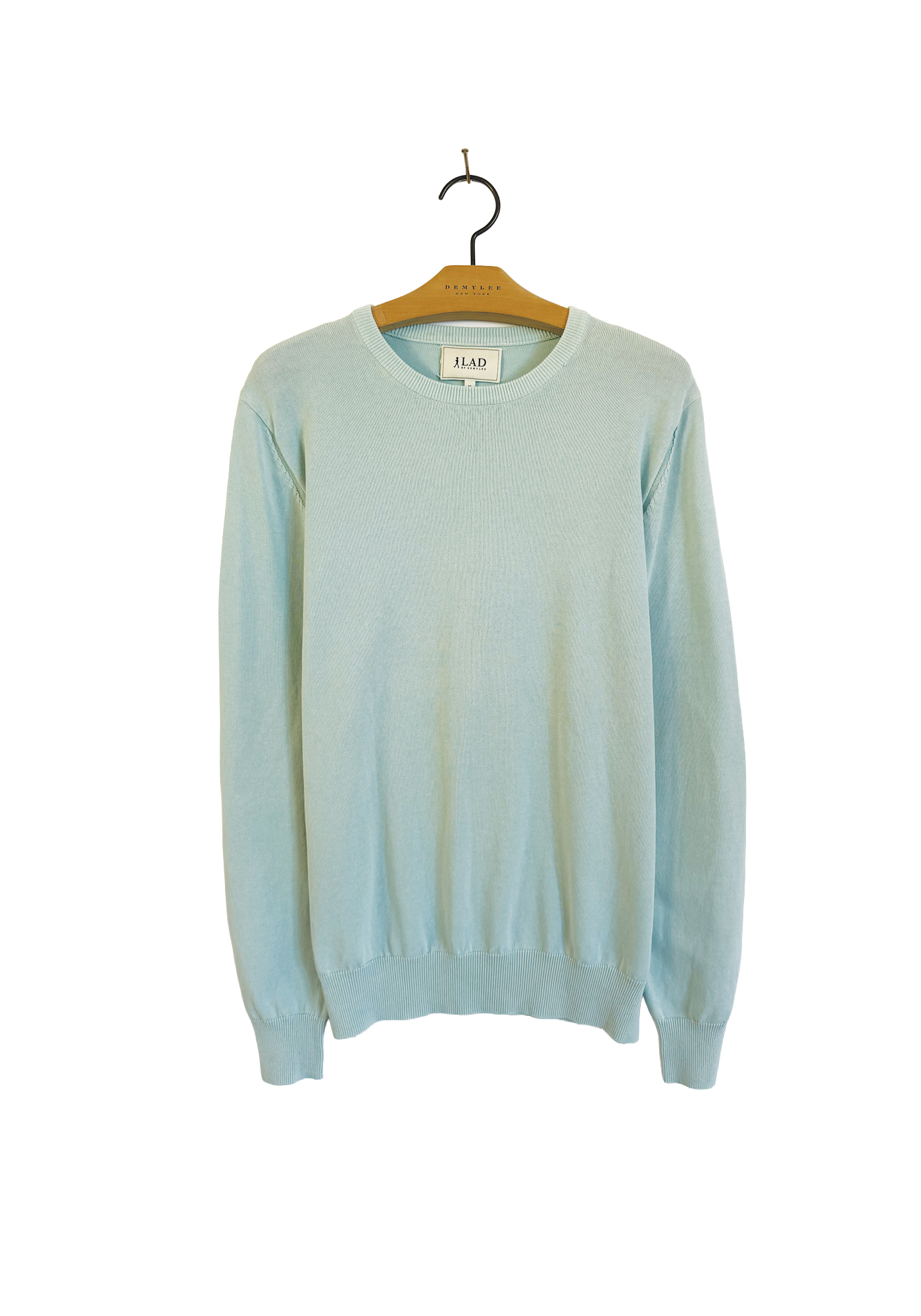 Sweater with Leather Elbow Pads - Icy Blue