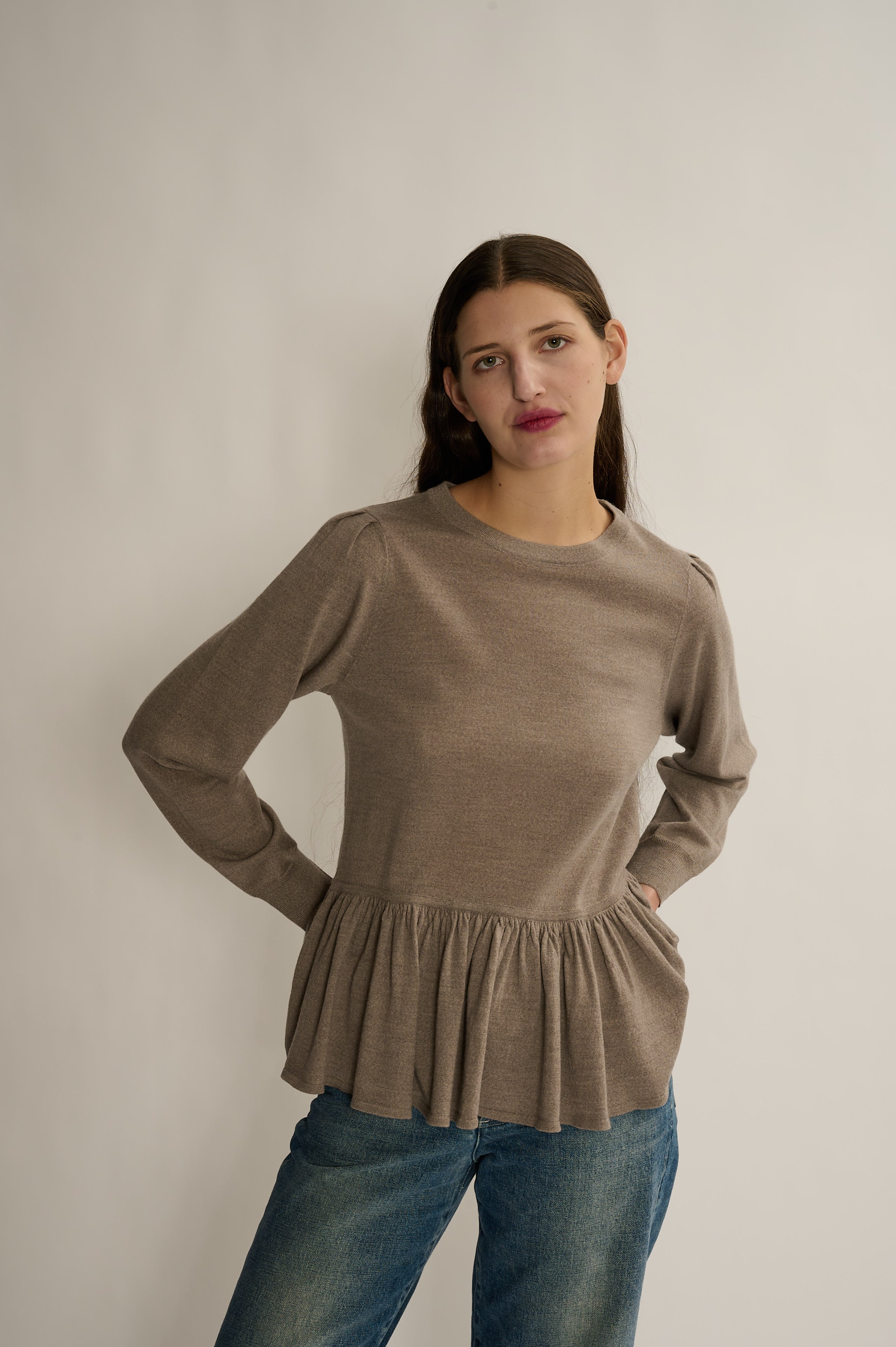 アリサ メリノウール トップ - グリーン