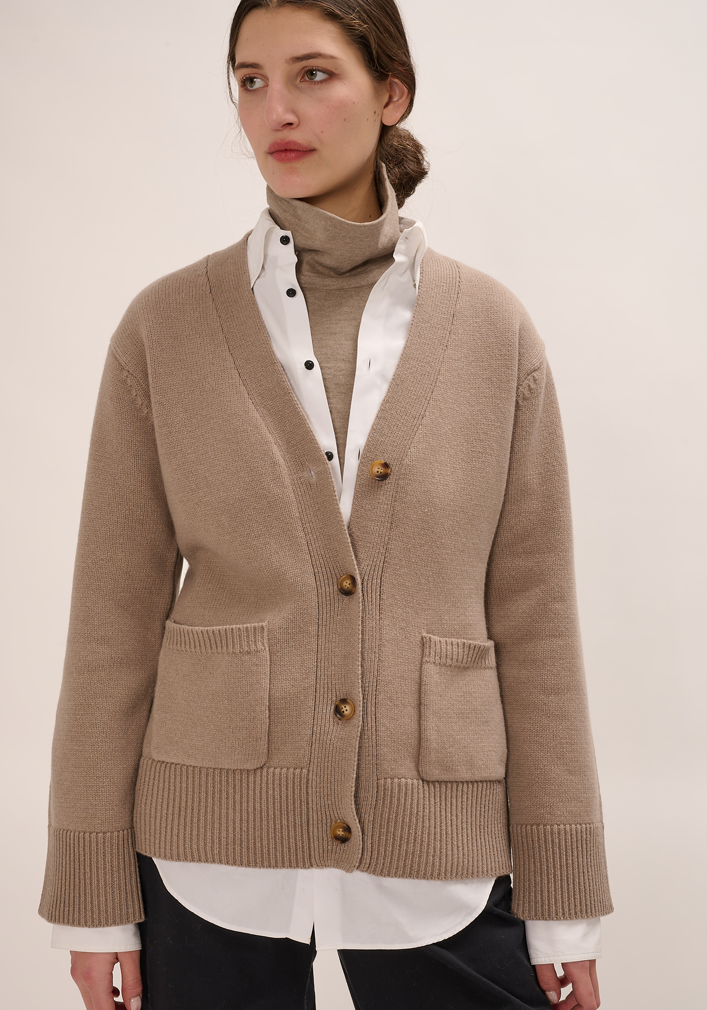 Hera Merino Wool Cardigan - Feather