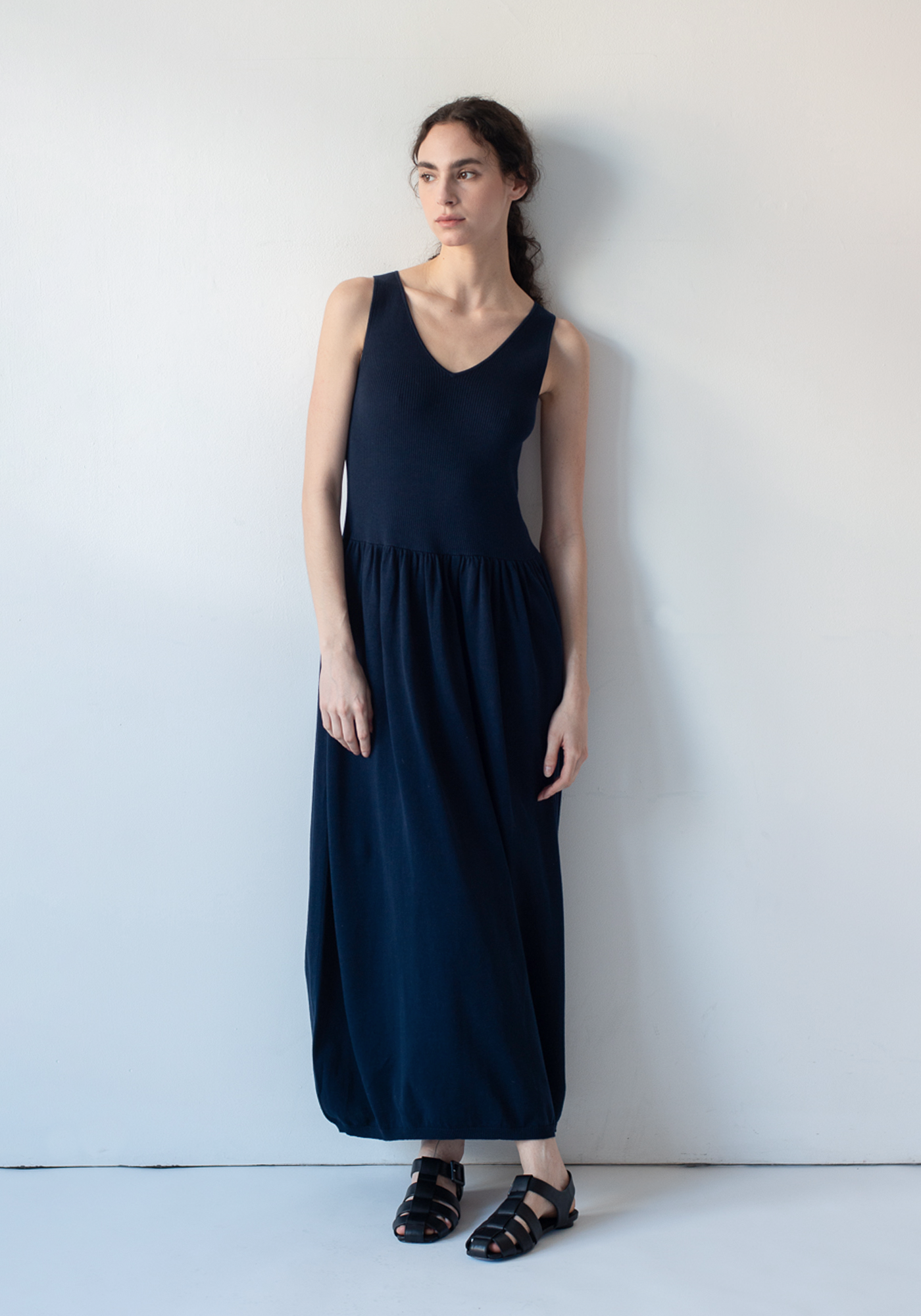 ベラドンナ コットンドレス - ティールブルー