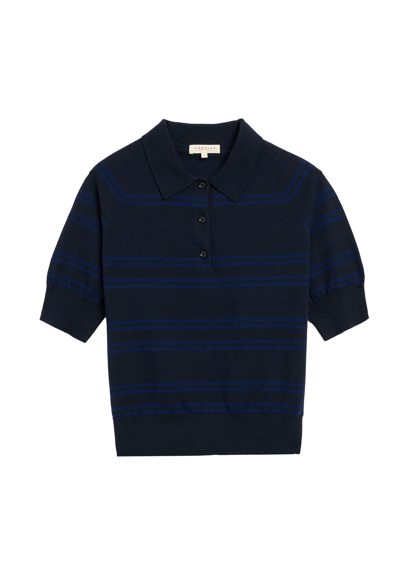 Brea Stripe Cotton Cashmere Polo Top