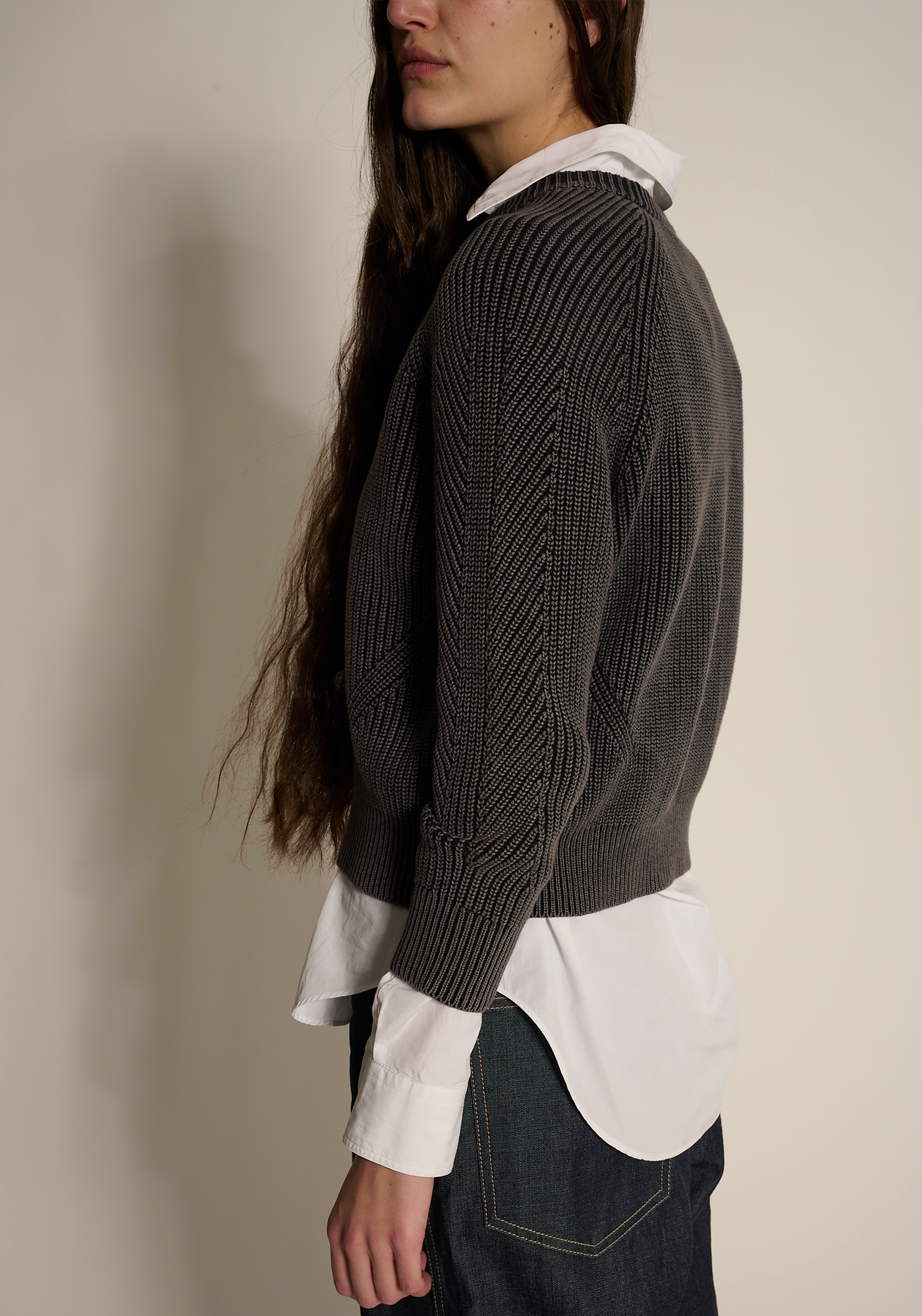 チェルシーウォッシュドコットンセーター