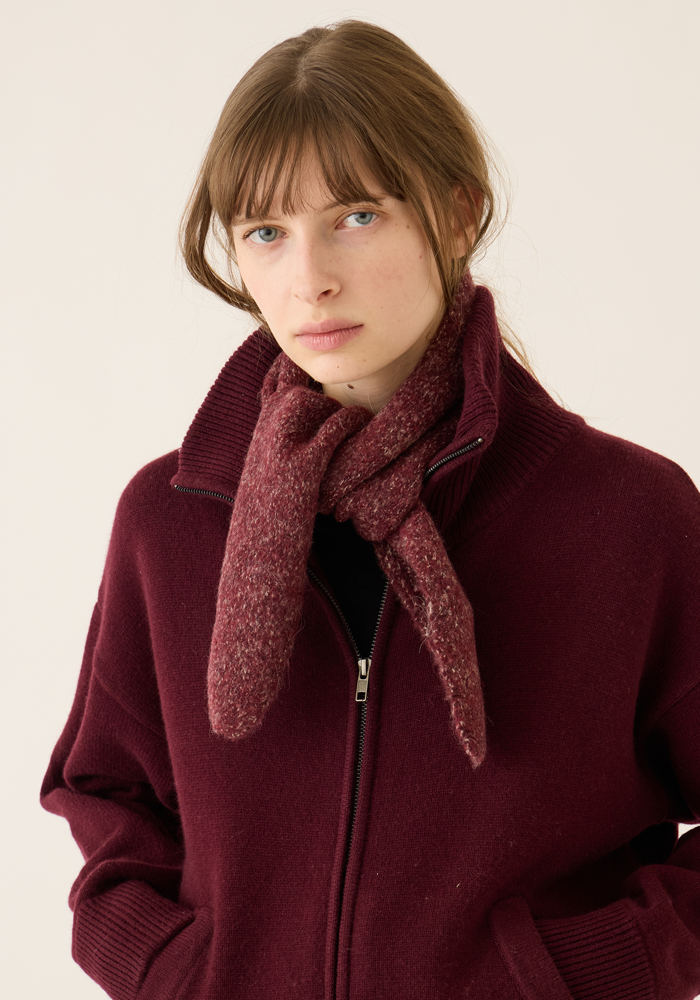 Daisy Speckled Wool Alpaca Baguette Scarf