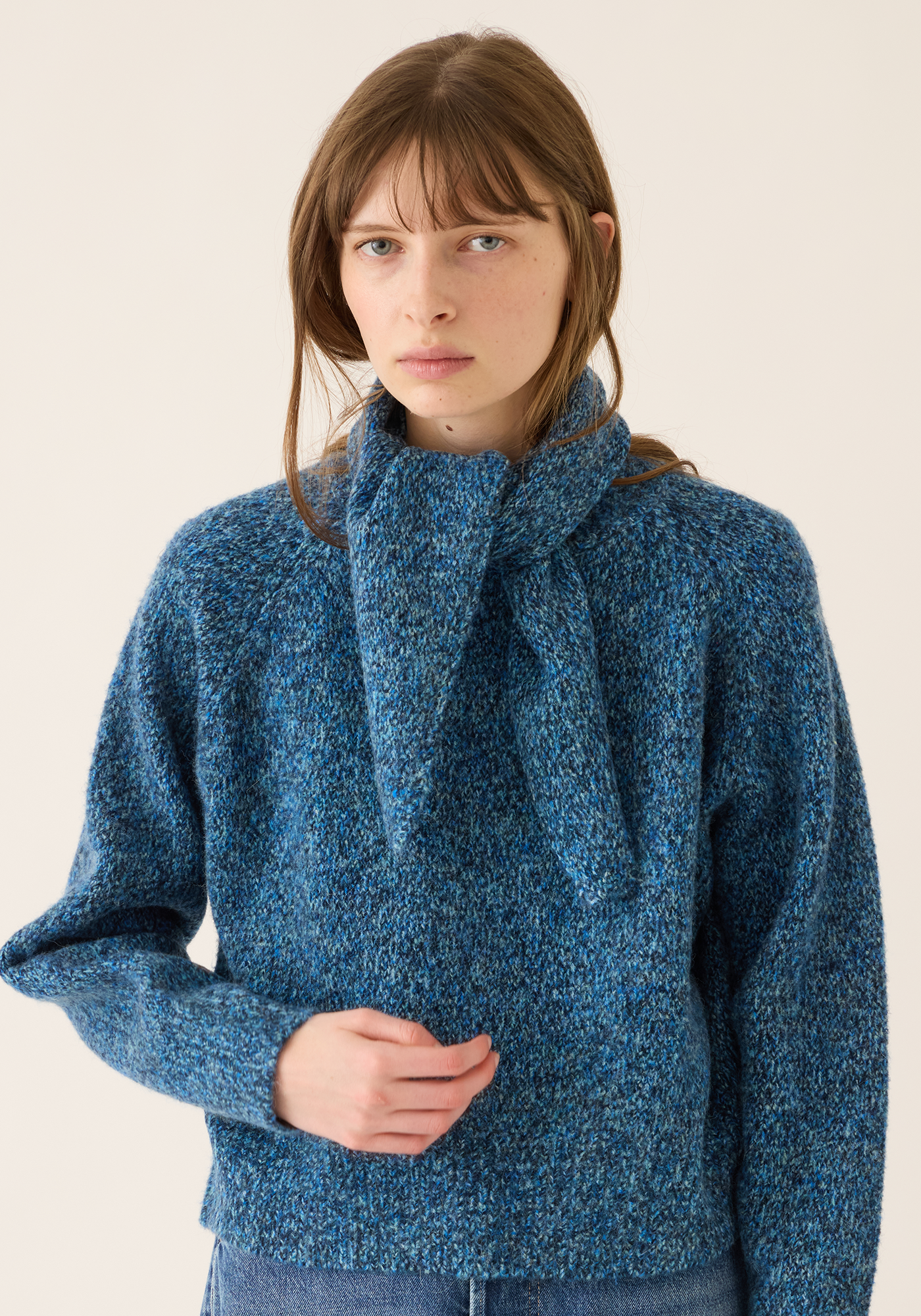 Daisy Speckled Wool Alpaca Baguette Scarf