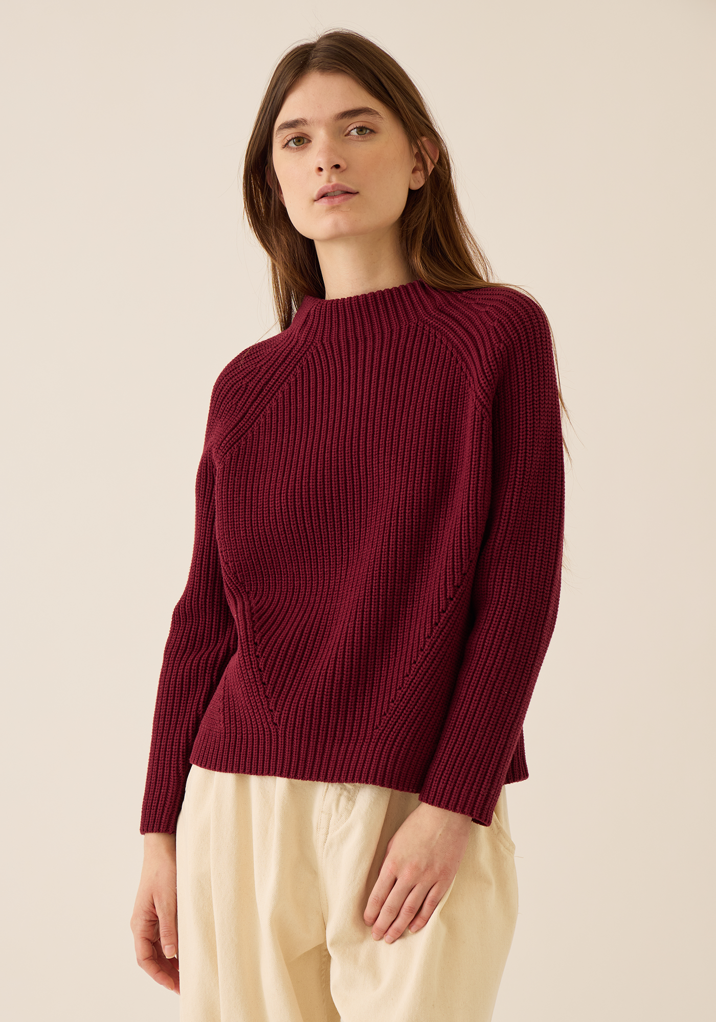 Daphne Solid Cotton Sweater