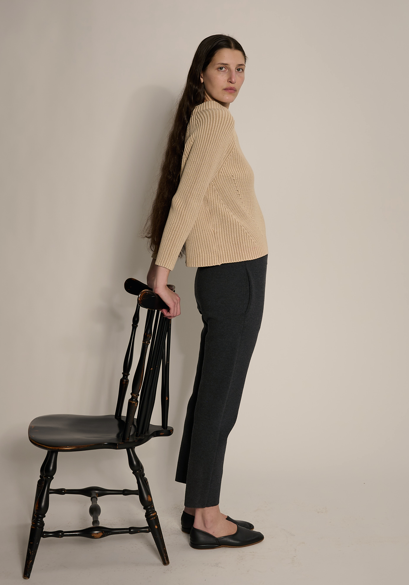 ダフネ ウォッシュドコットンセーター