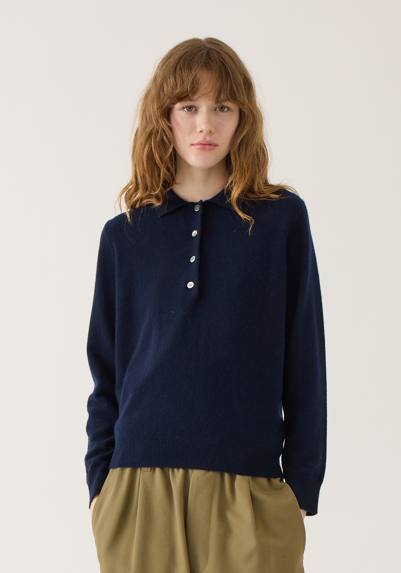 Demira Cashmere Polo Sweater