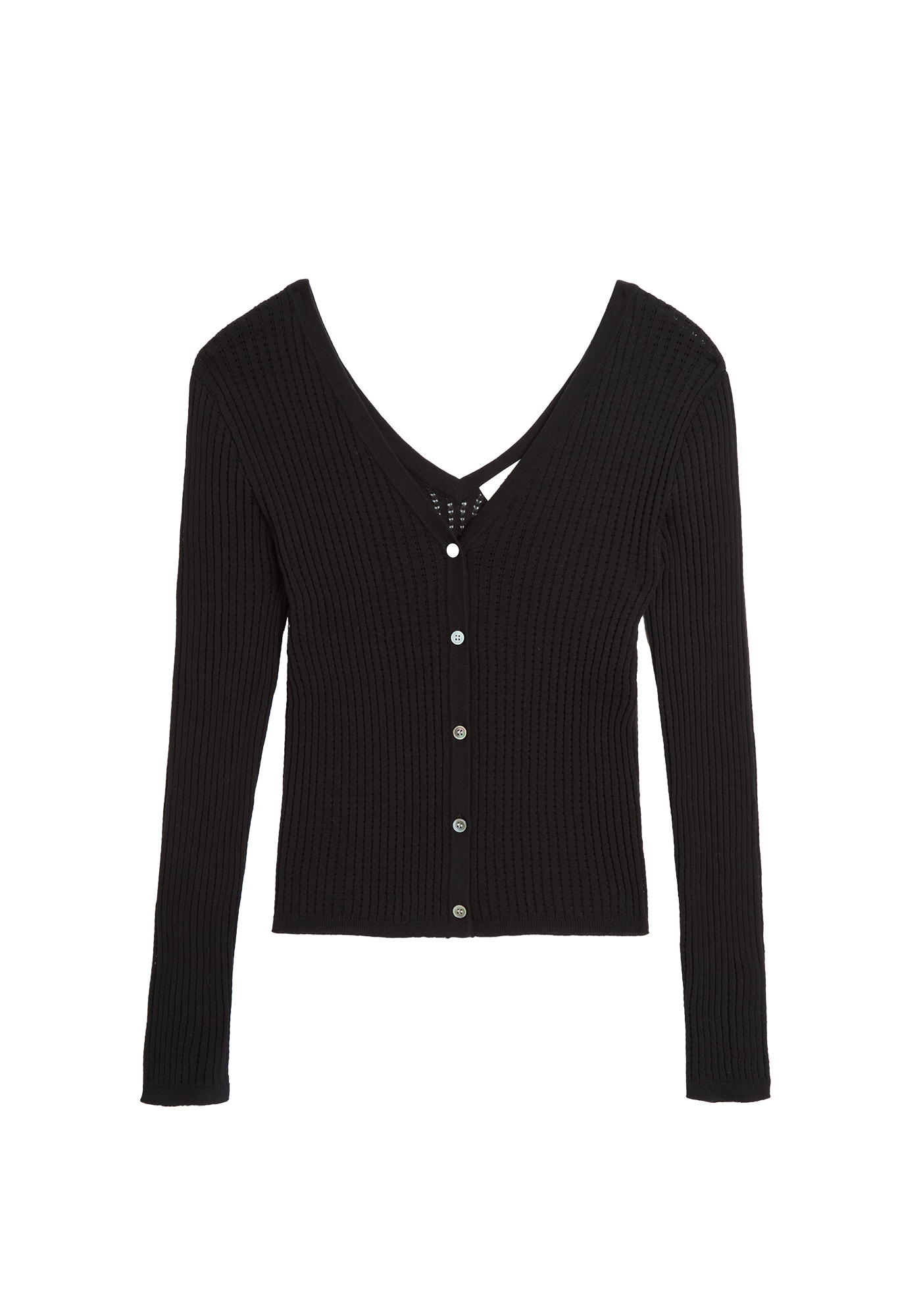 Frida Cotton Cardigan - Black