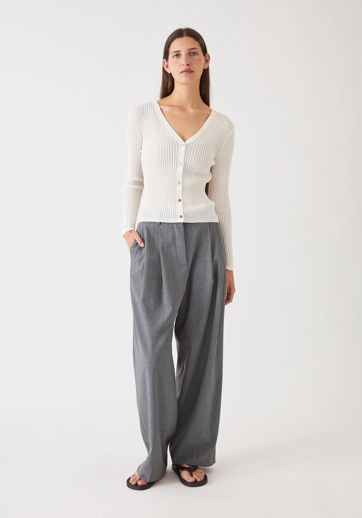 Frida Cotton Cardigan - Off White