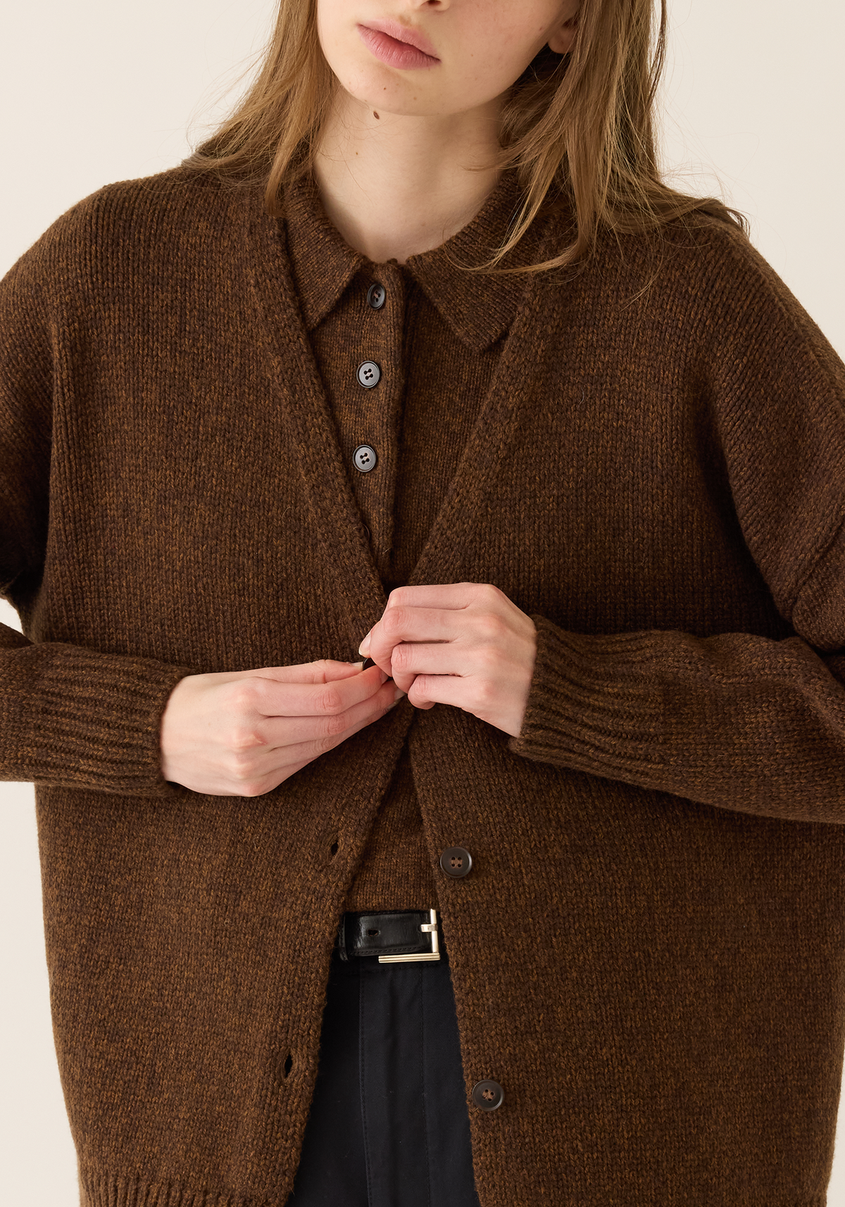 Ingrid Wool Melange Cardigan