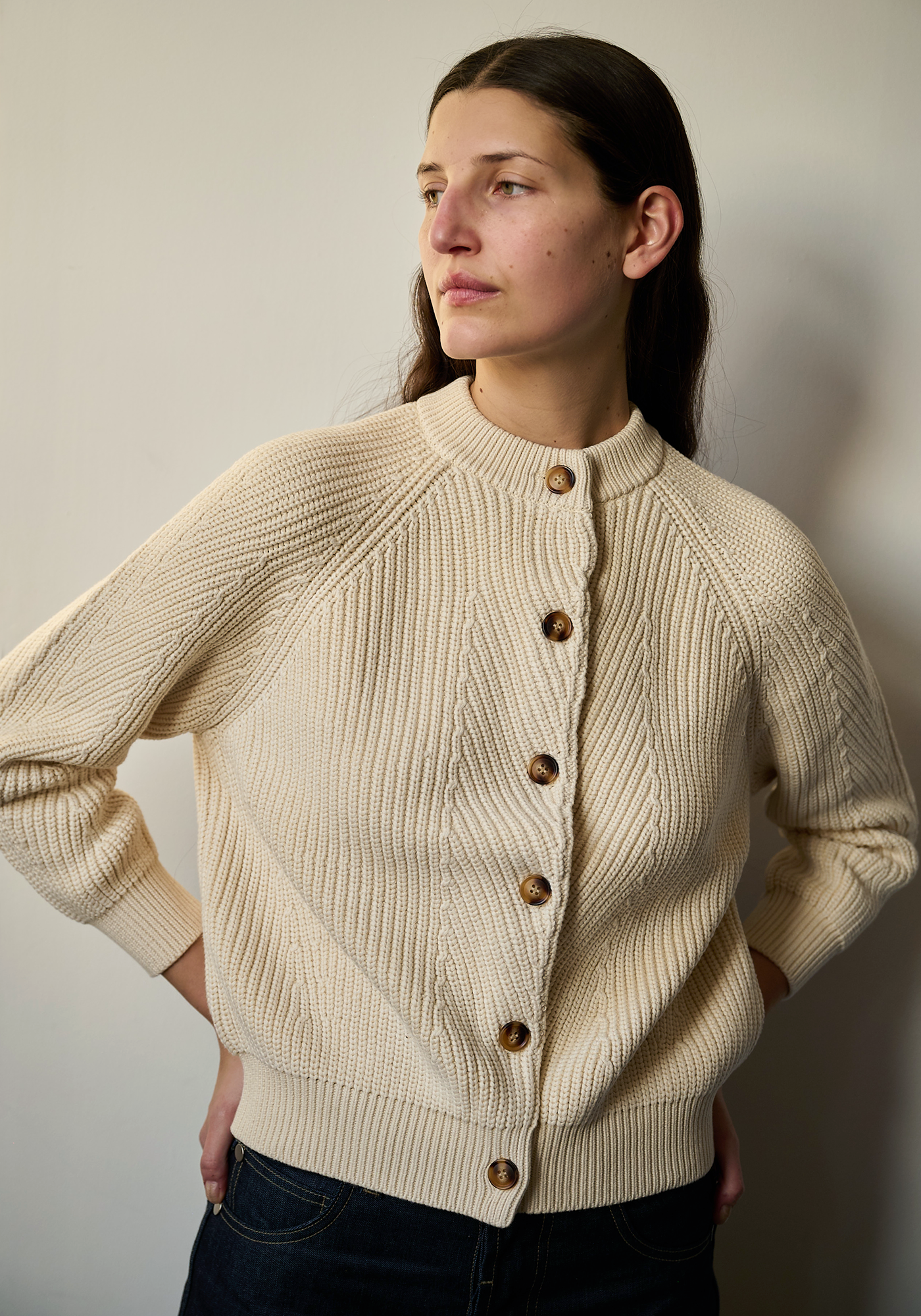 Cream hot sale cotton cardigan