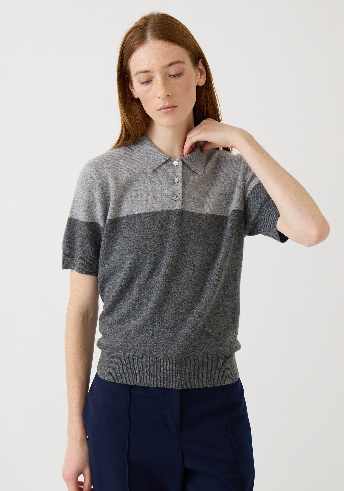 Joyce Cashmere Polo Top