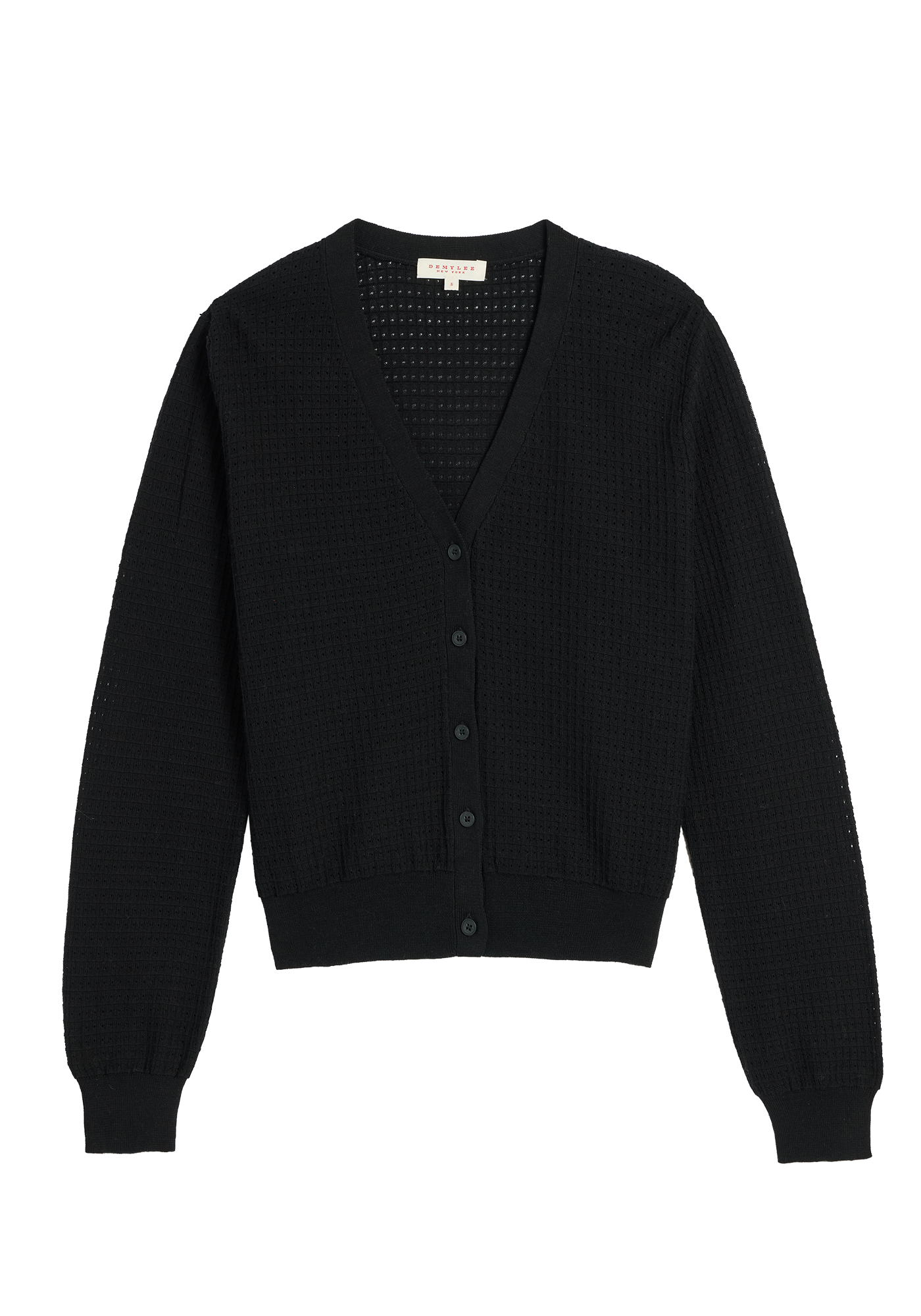 Kiki Waffle Pointelle Cotton Cardigan