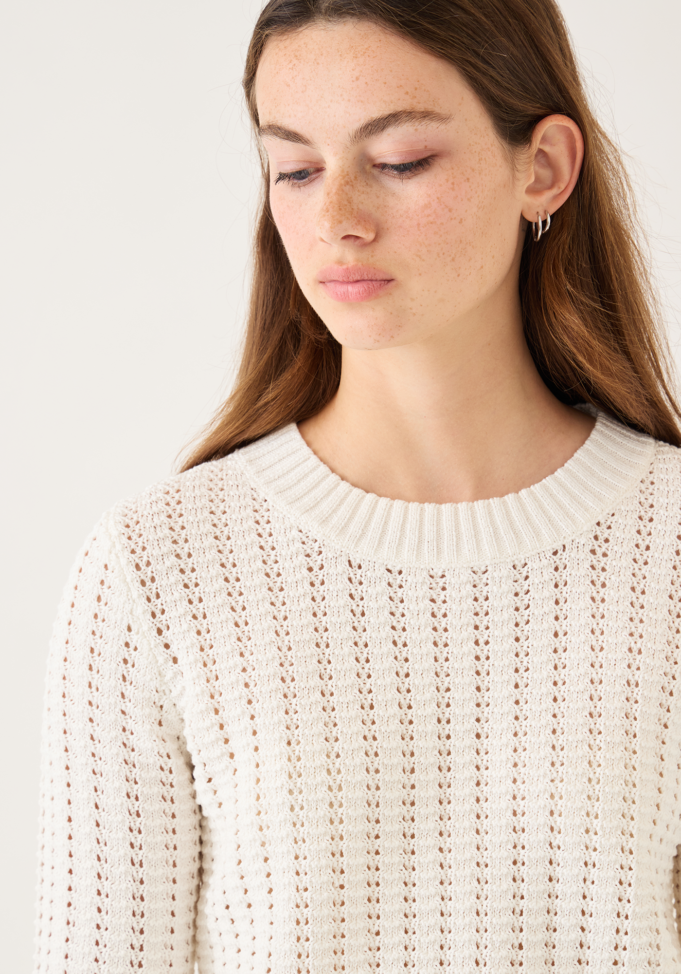 Kirsten Cotton Crochet Sweater