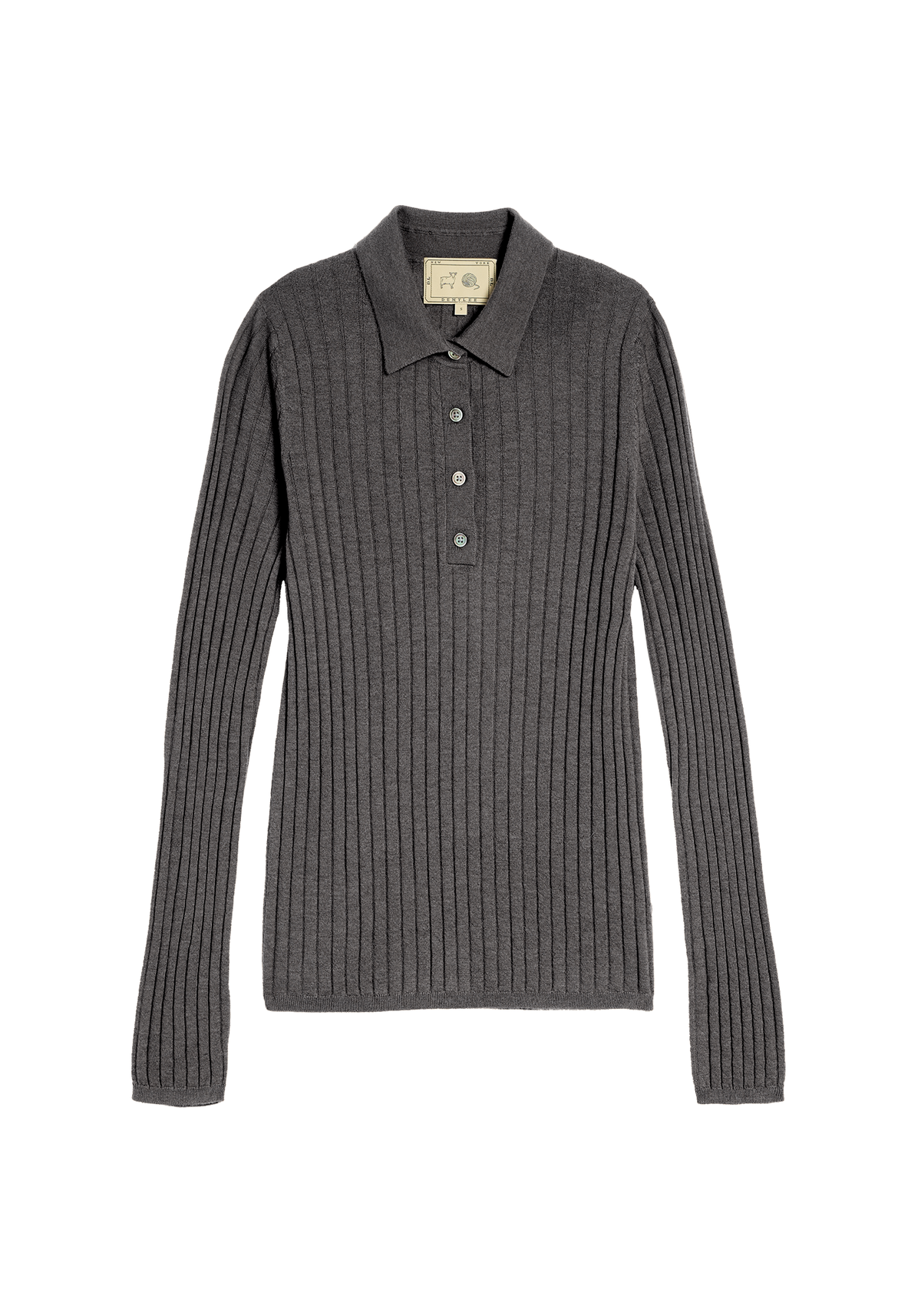 Luna Superfine Cashmere Polo Top