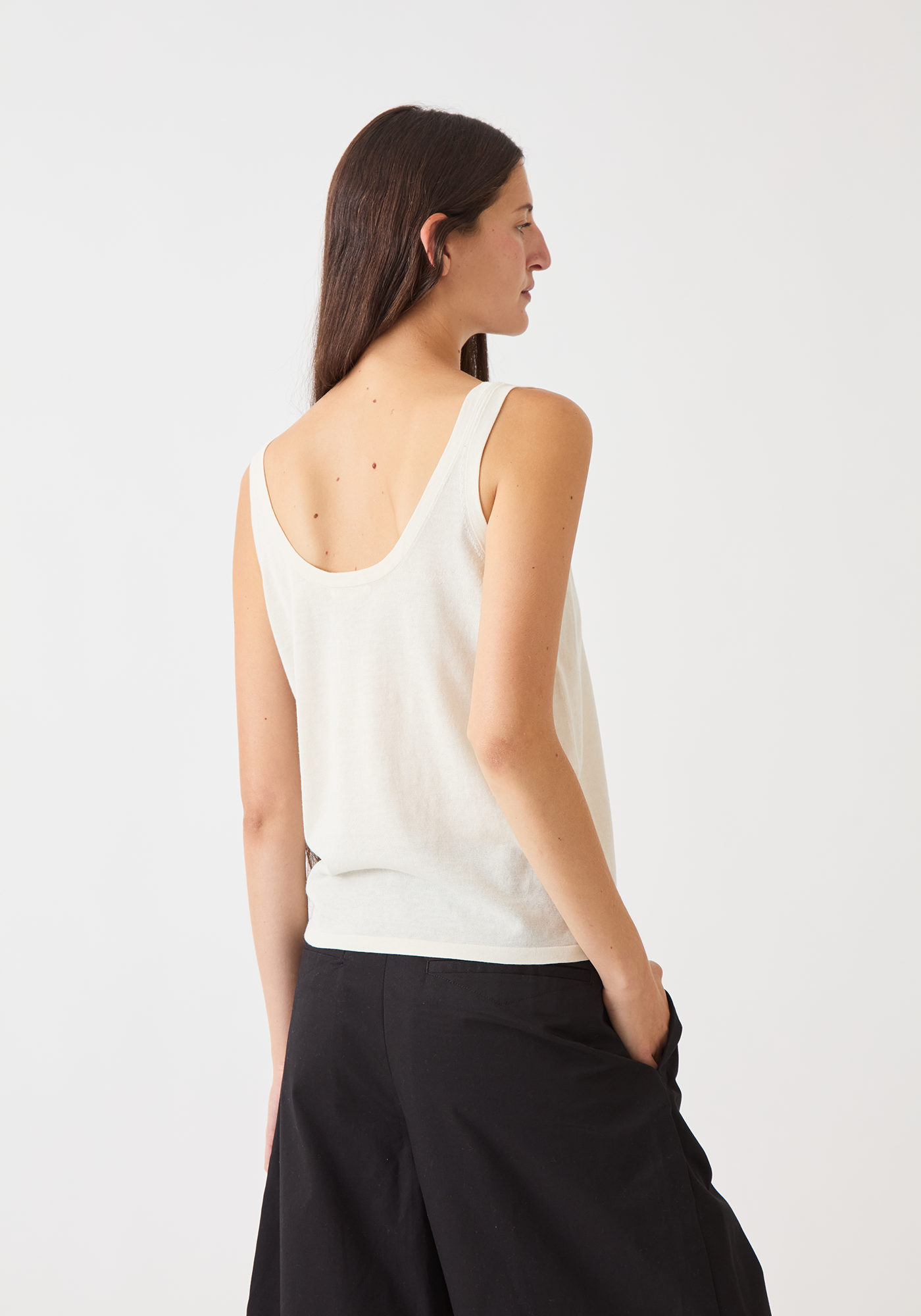 Maria Fine Pima Cotton Top - Off White