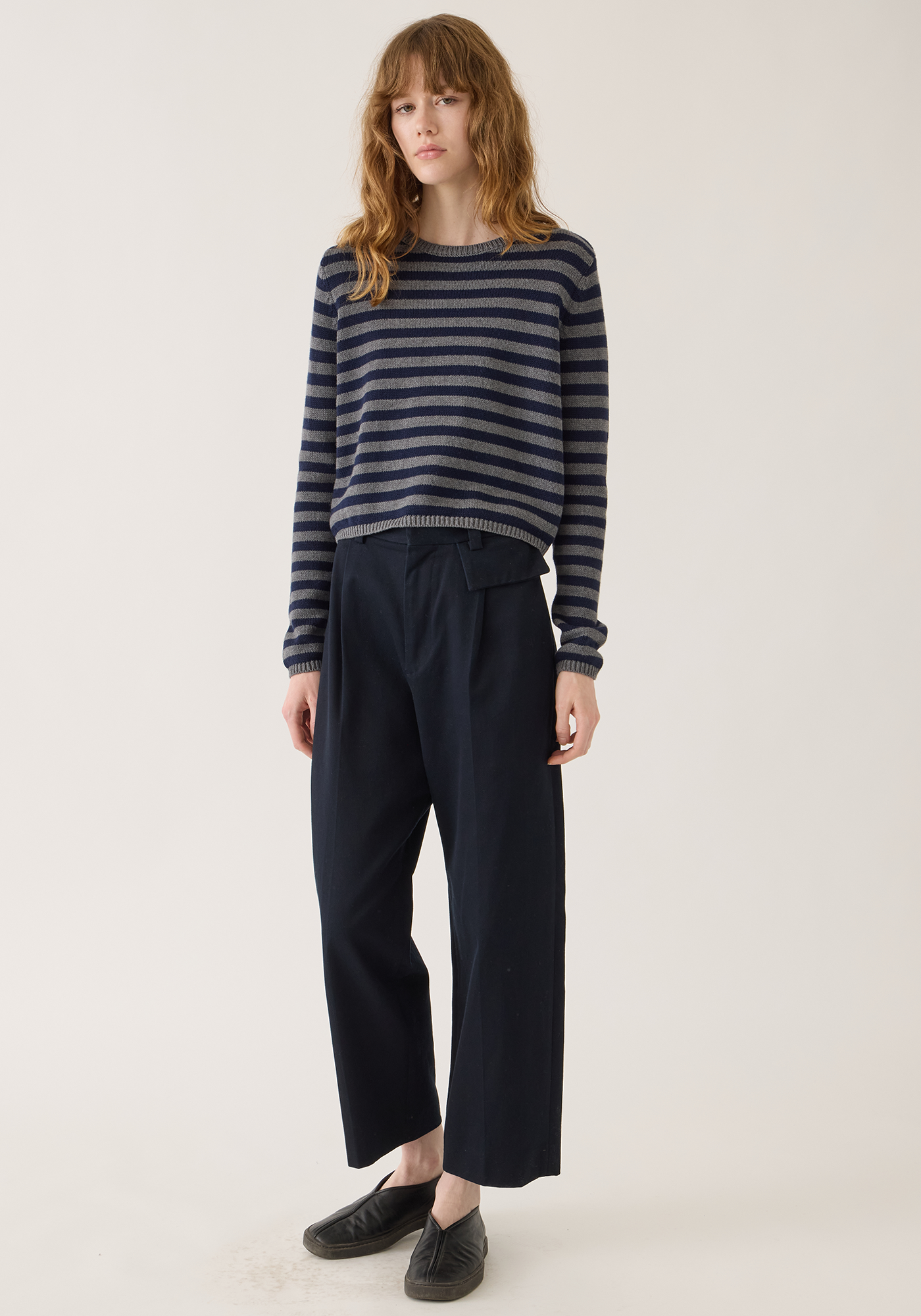 Melina Stripe Cotton Cashmere Sweater