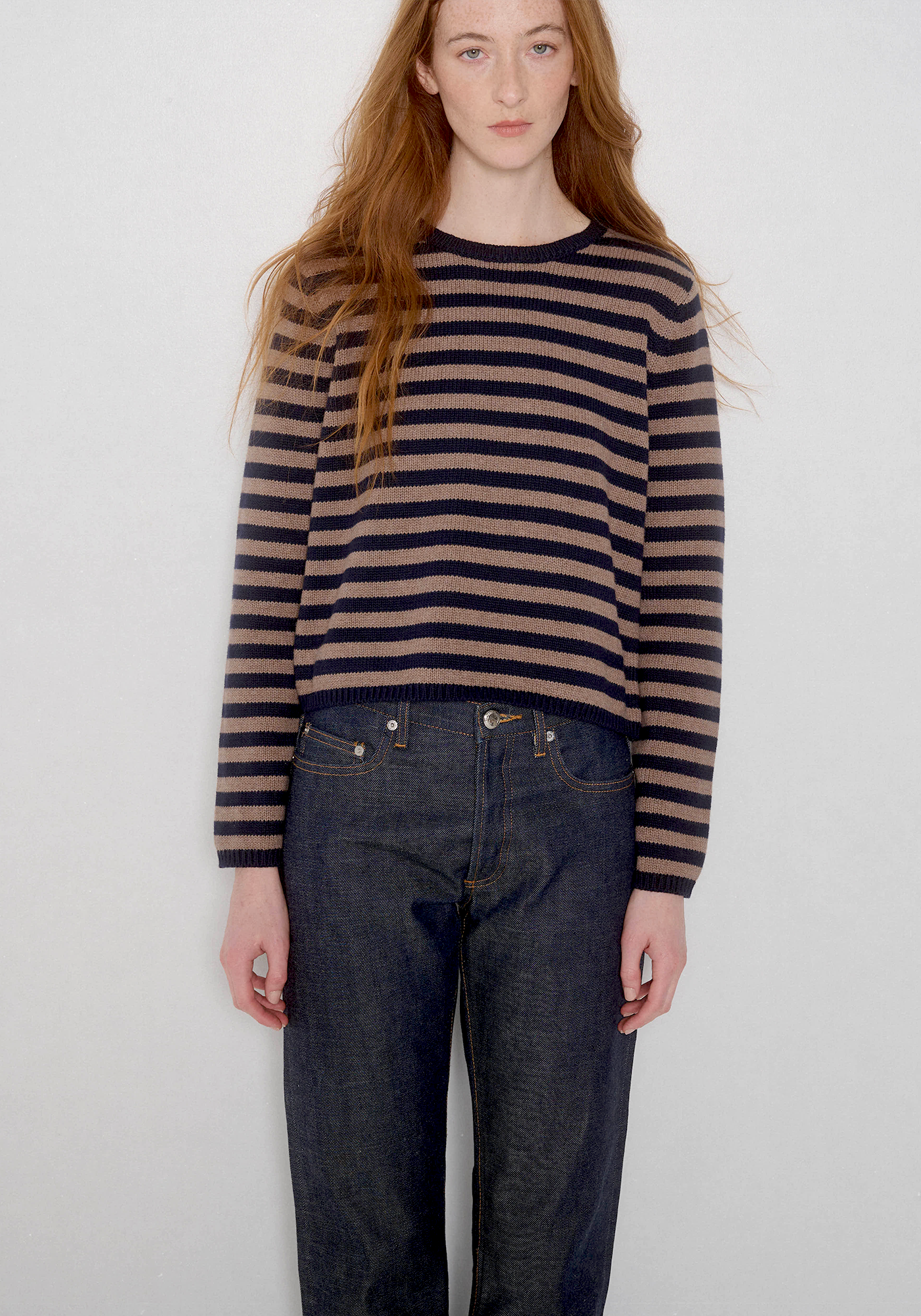 Melina Stripe Cotton Cashmere Sweater