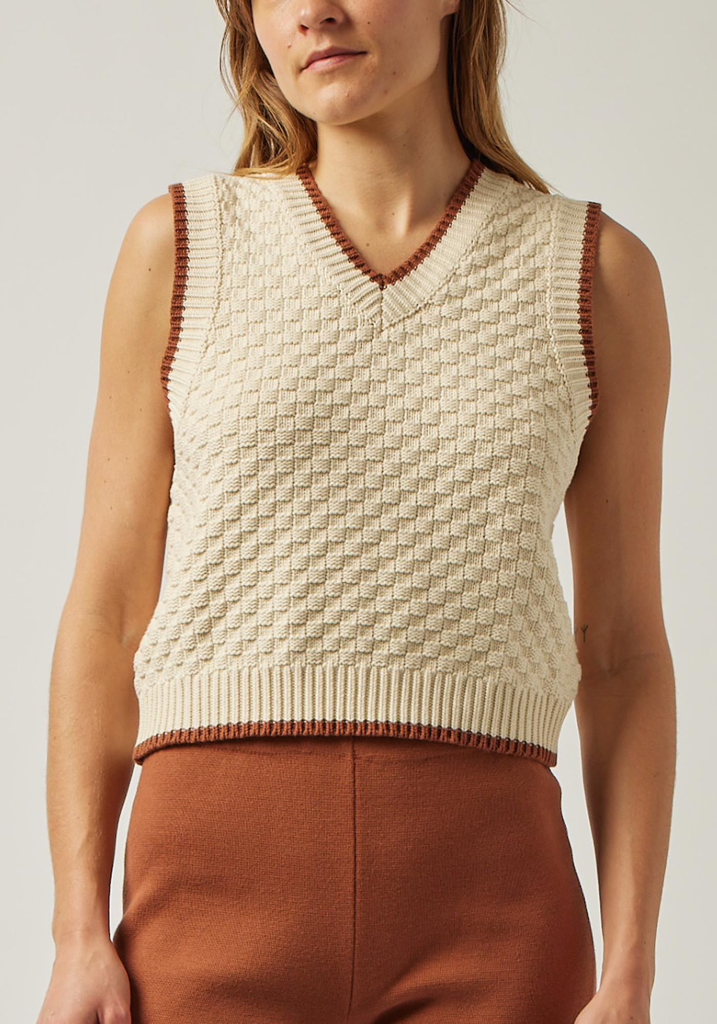 Minnie Vest - Natural / Brown