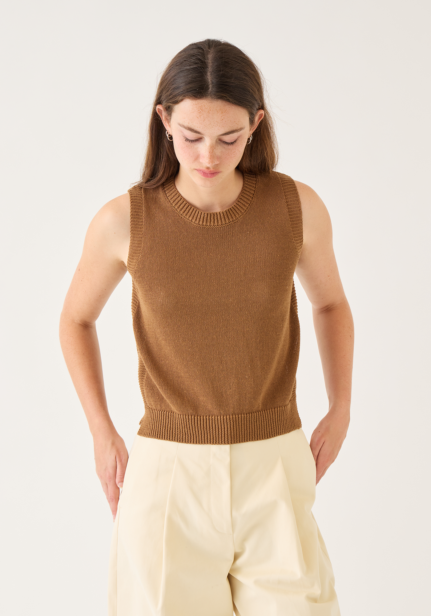 Olympia Cotton Linen Top