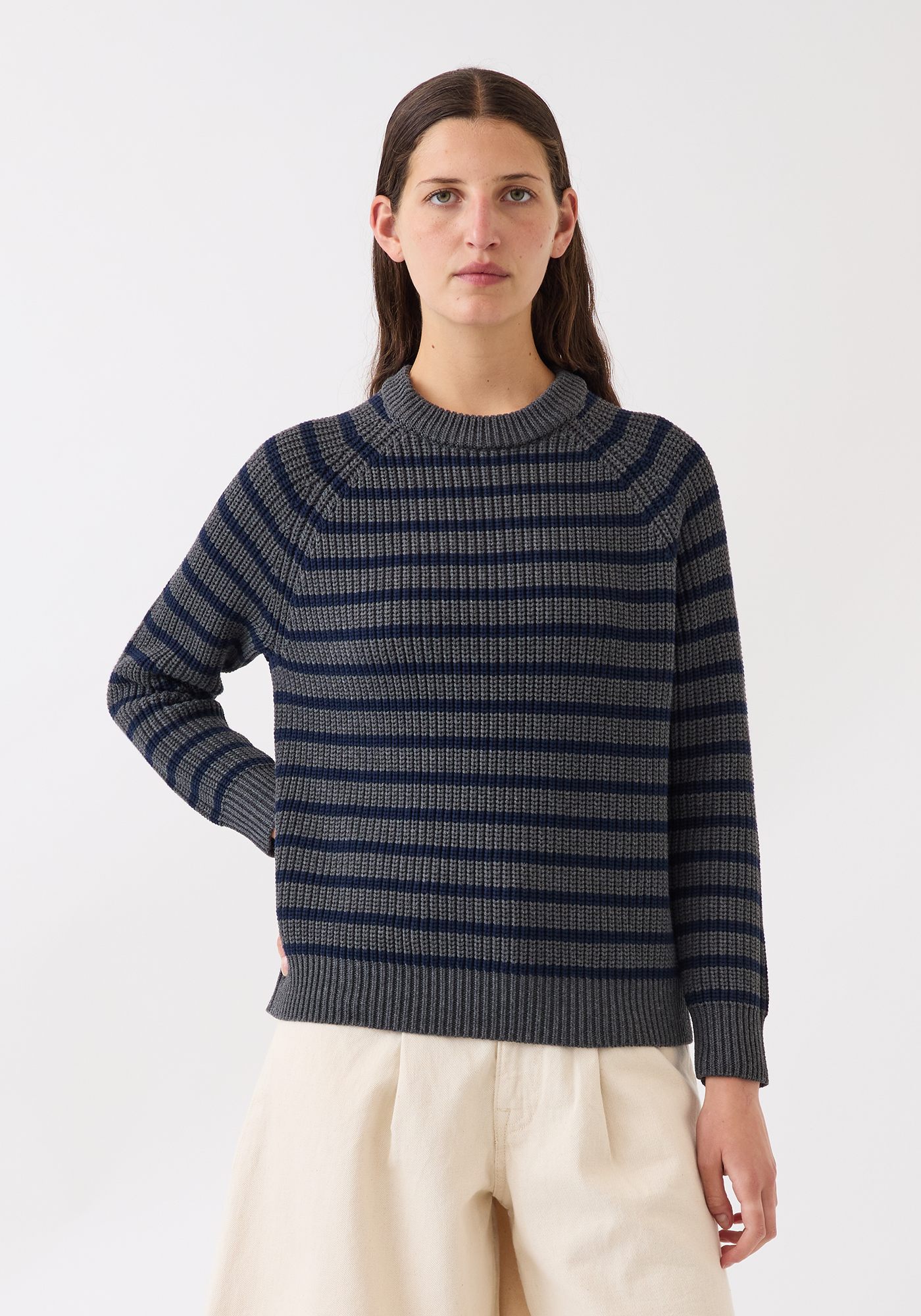 フィービーストライプコットンセーター