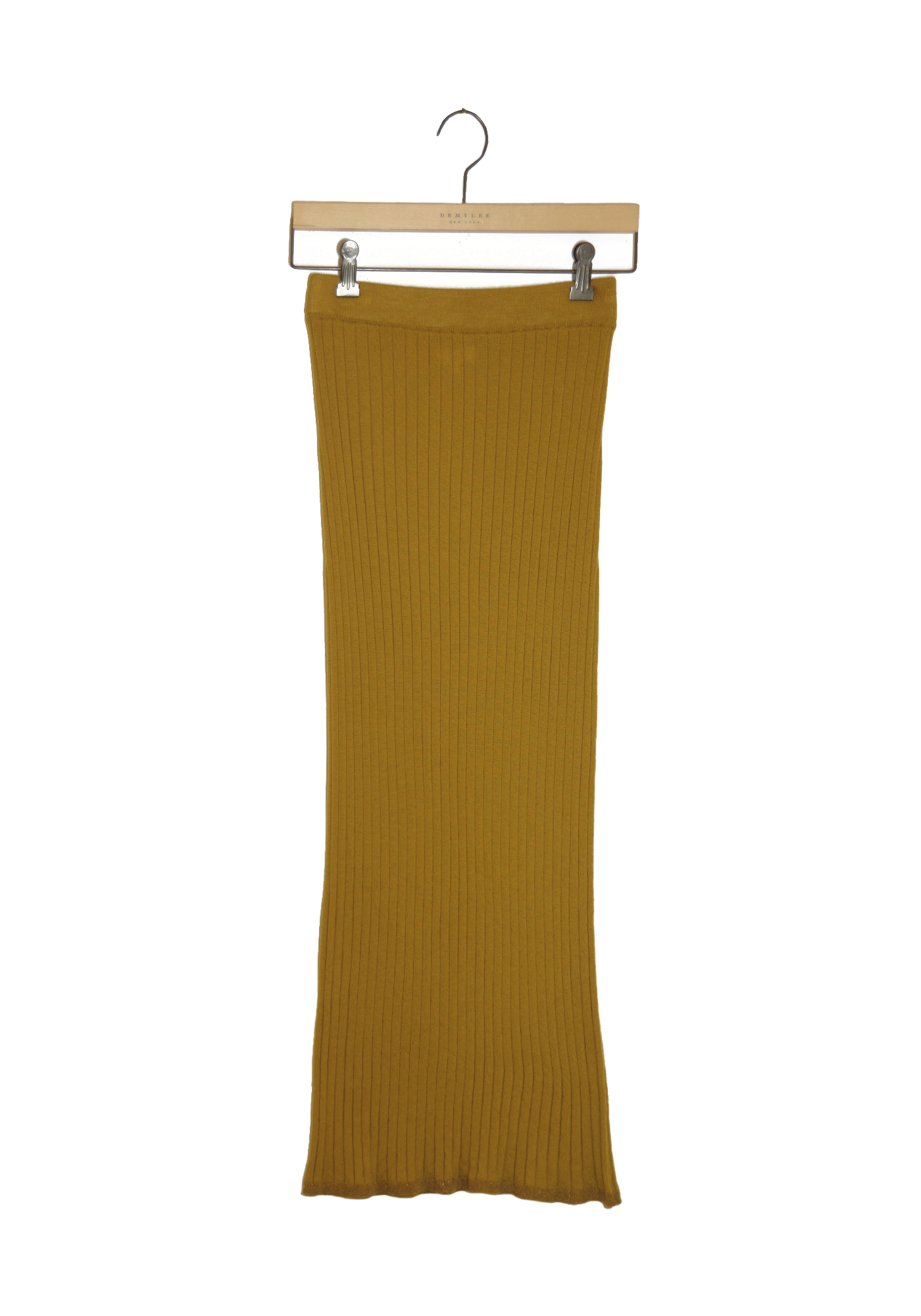 リブ編みルレックストリムスカート - オークル