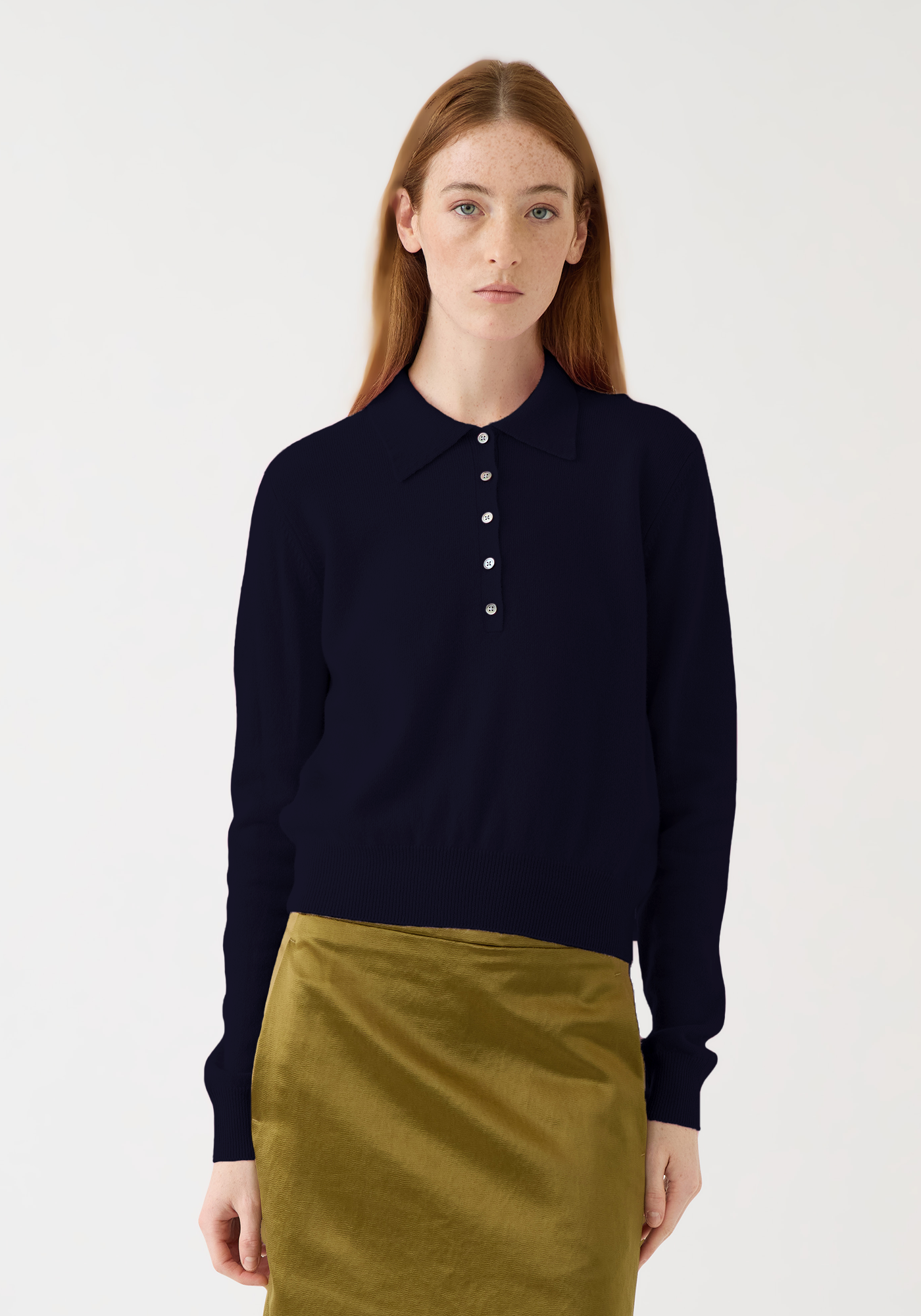 Vera Cashmere Polo Sweater