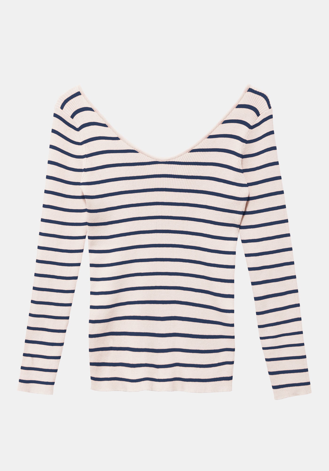 Variel Stripe Top - Parchment / Navy