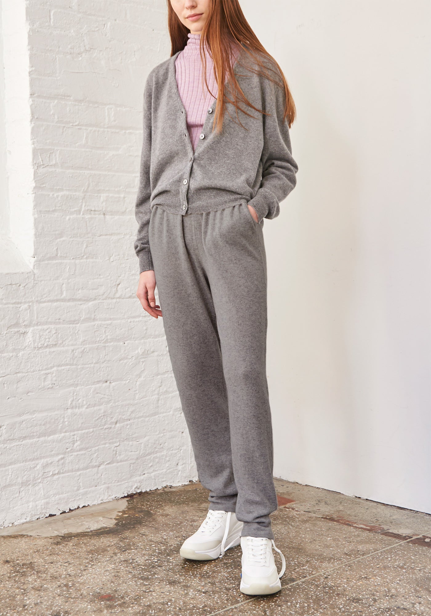 Park Cashmere Pant - Dark Berry