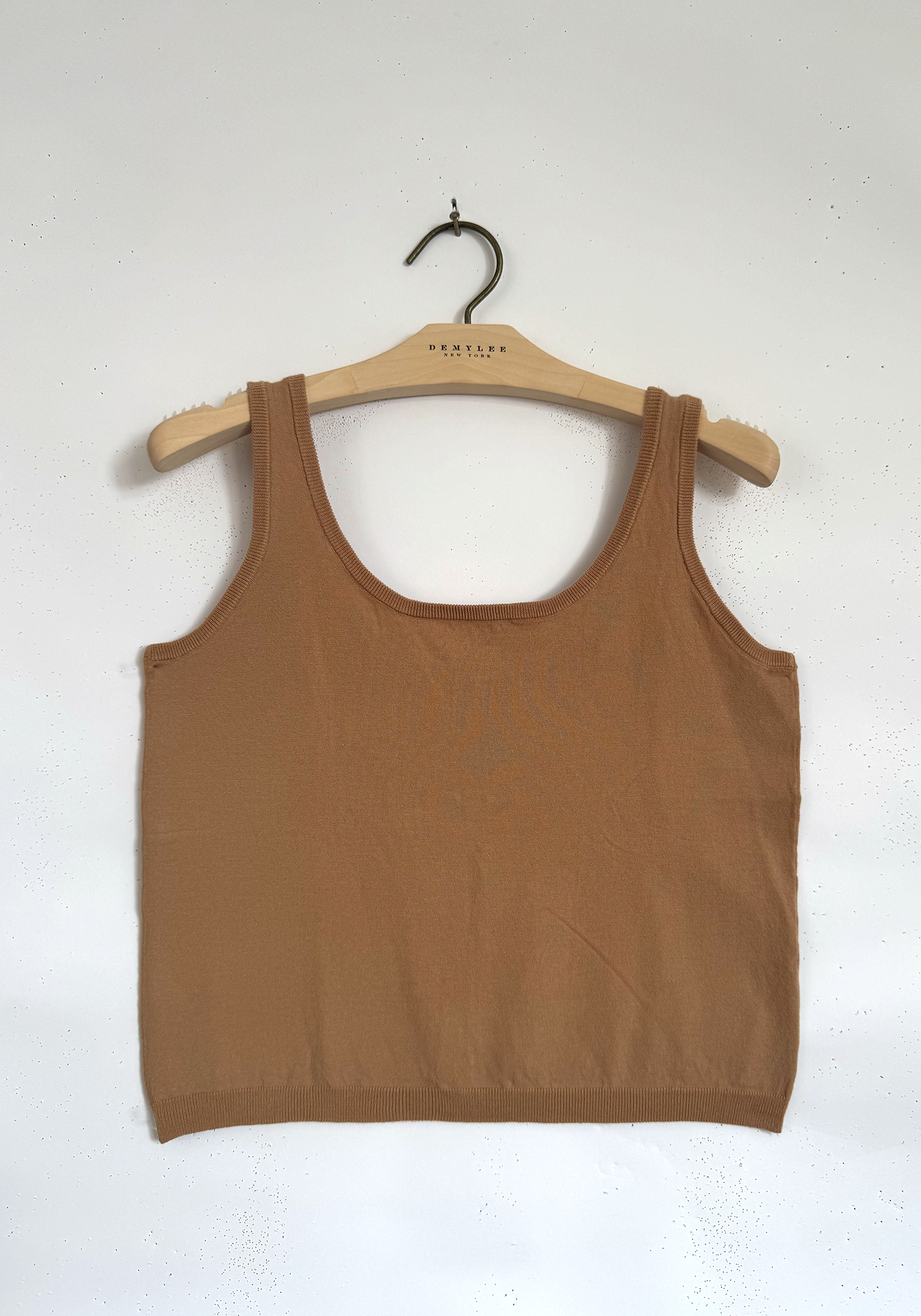 Wide Neck Sleeveless Top - Cider