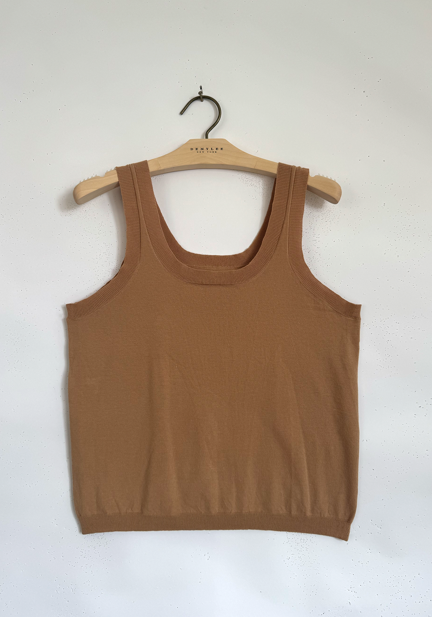 Wide Neck Sleeveless Top - Cider