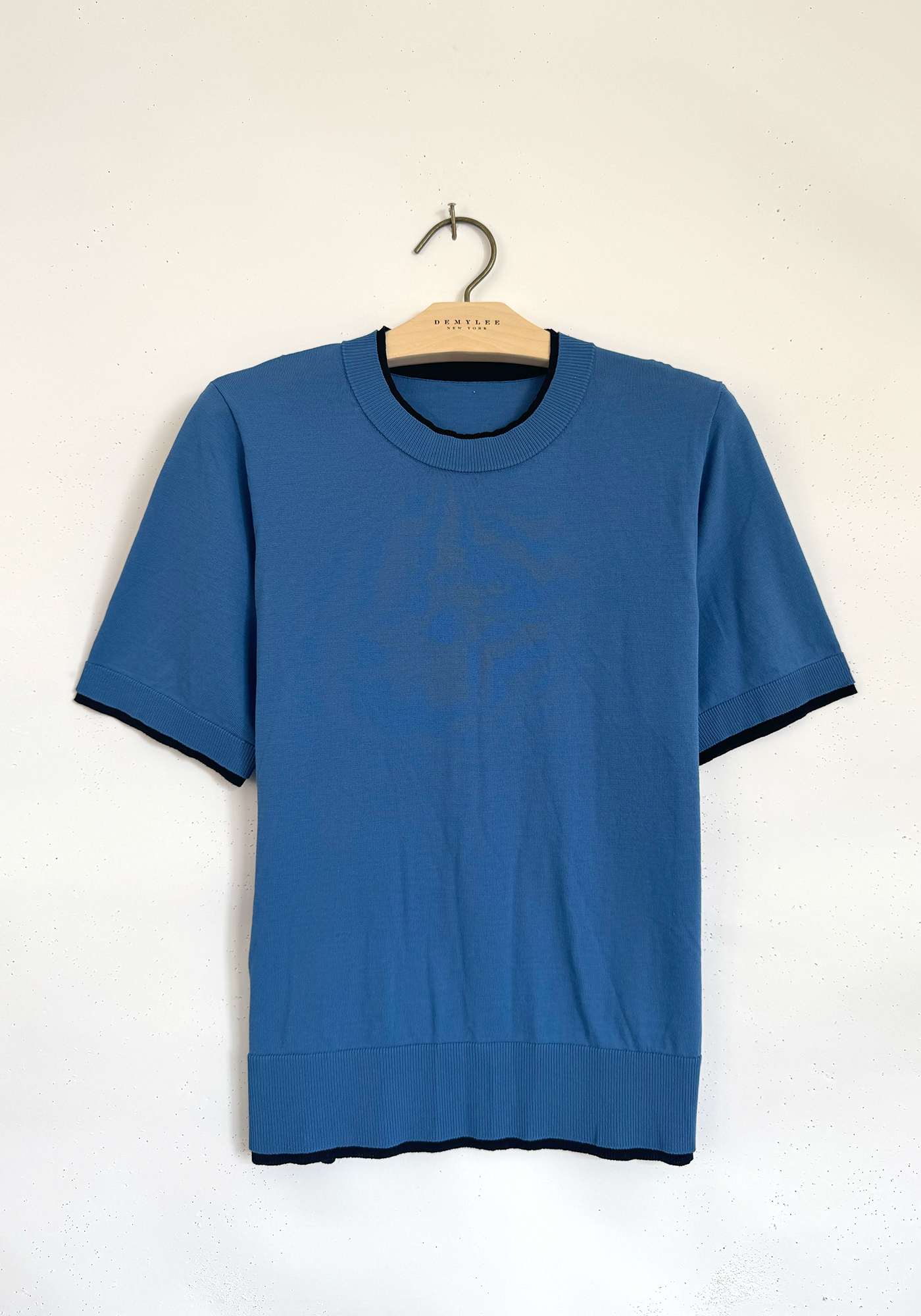 Crewneck Short Sleeve Top - Blue / Black