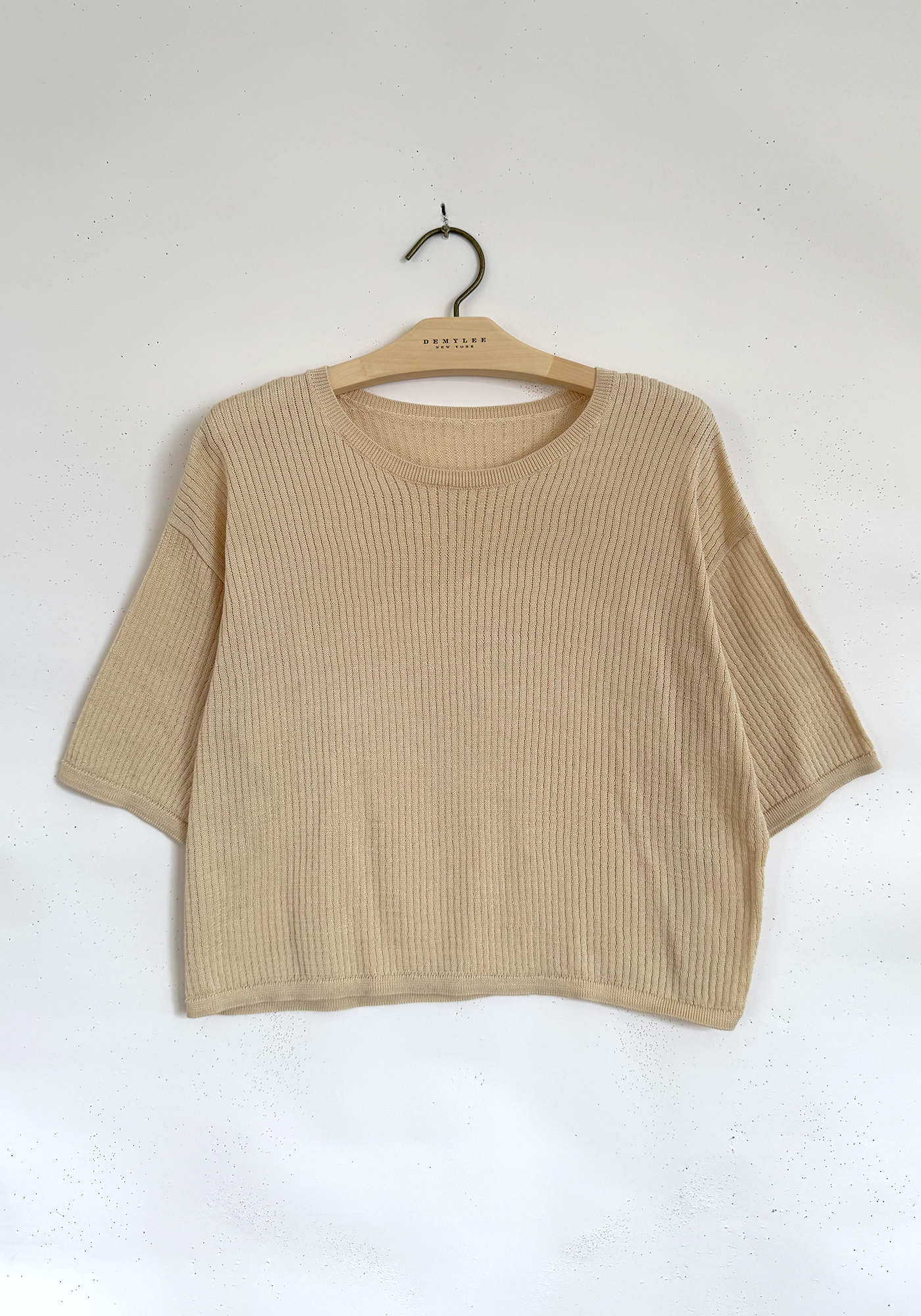 Oversized Ribbed Top - Antique White
