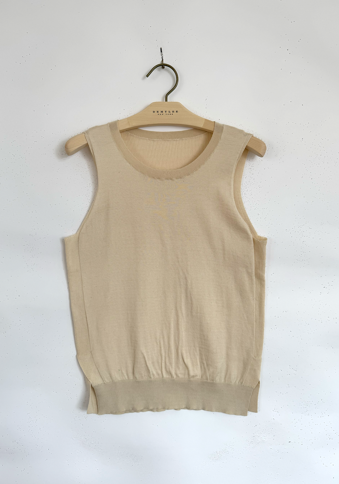 Crewneck Sleeveless Top - Antique White