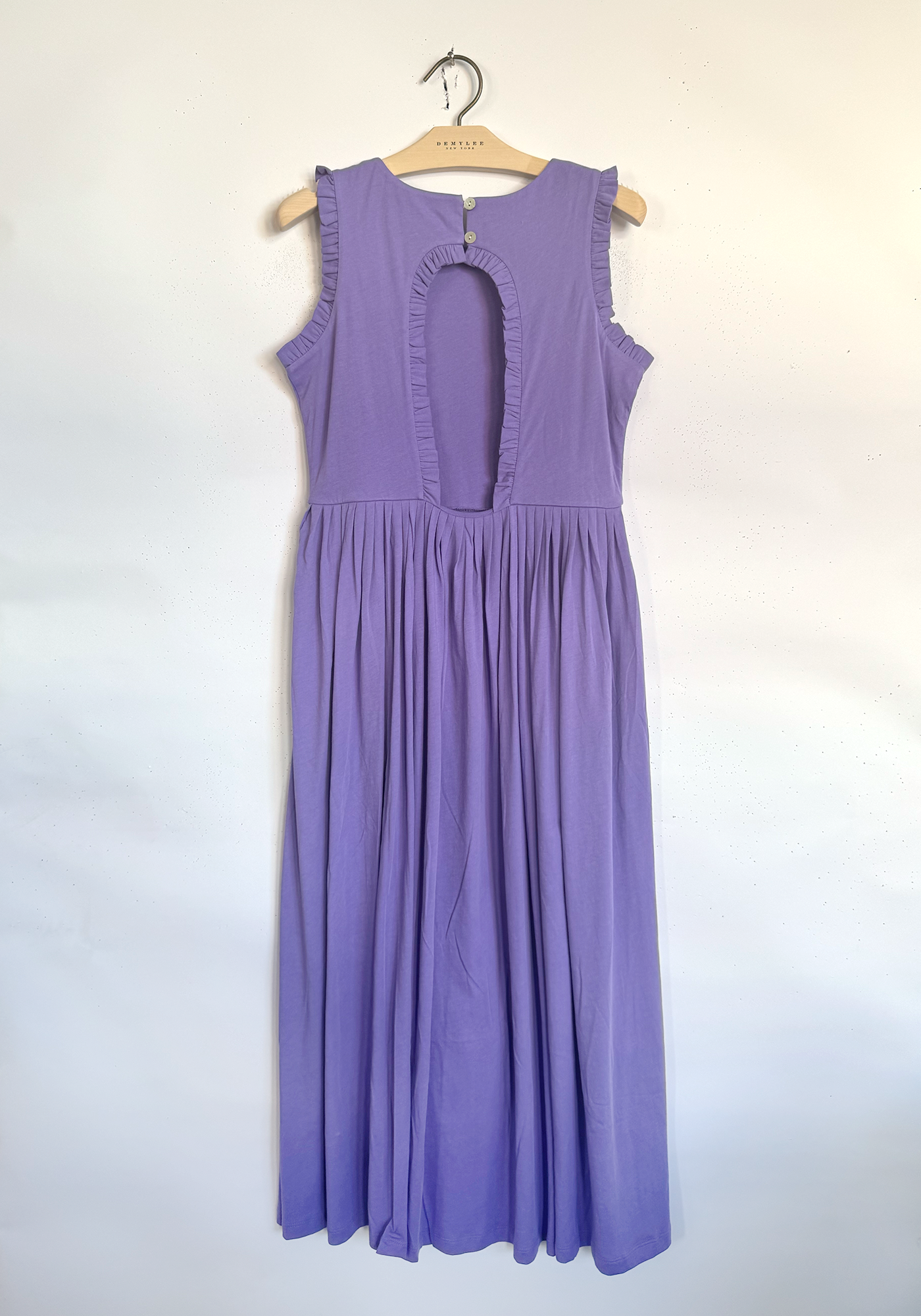 Sleeveless Ruffle Pima Jersey Dress - Amethyst