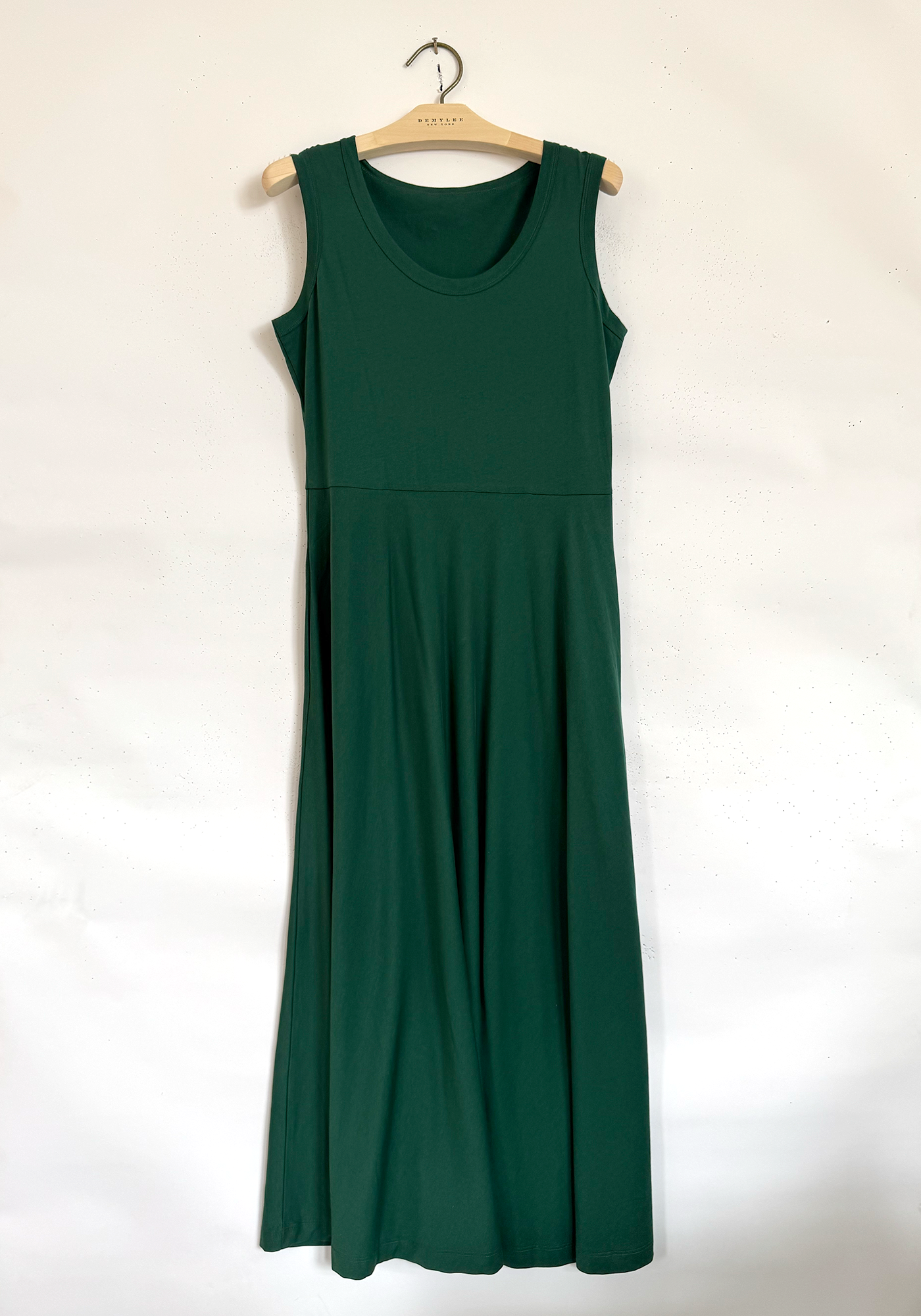 Sleeveless Pima Jersey Dress - Pine Green