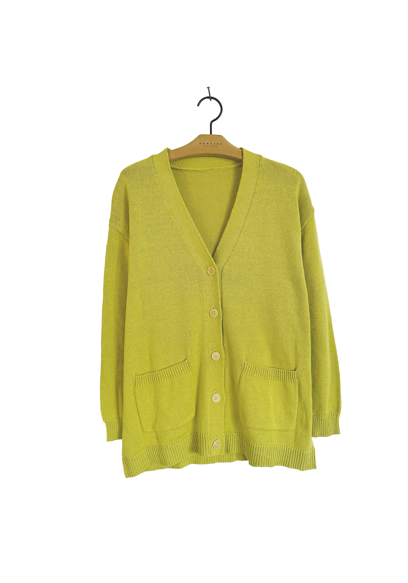 V-neck Cardigan - Lime