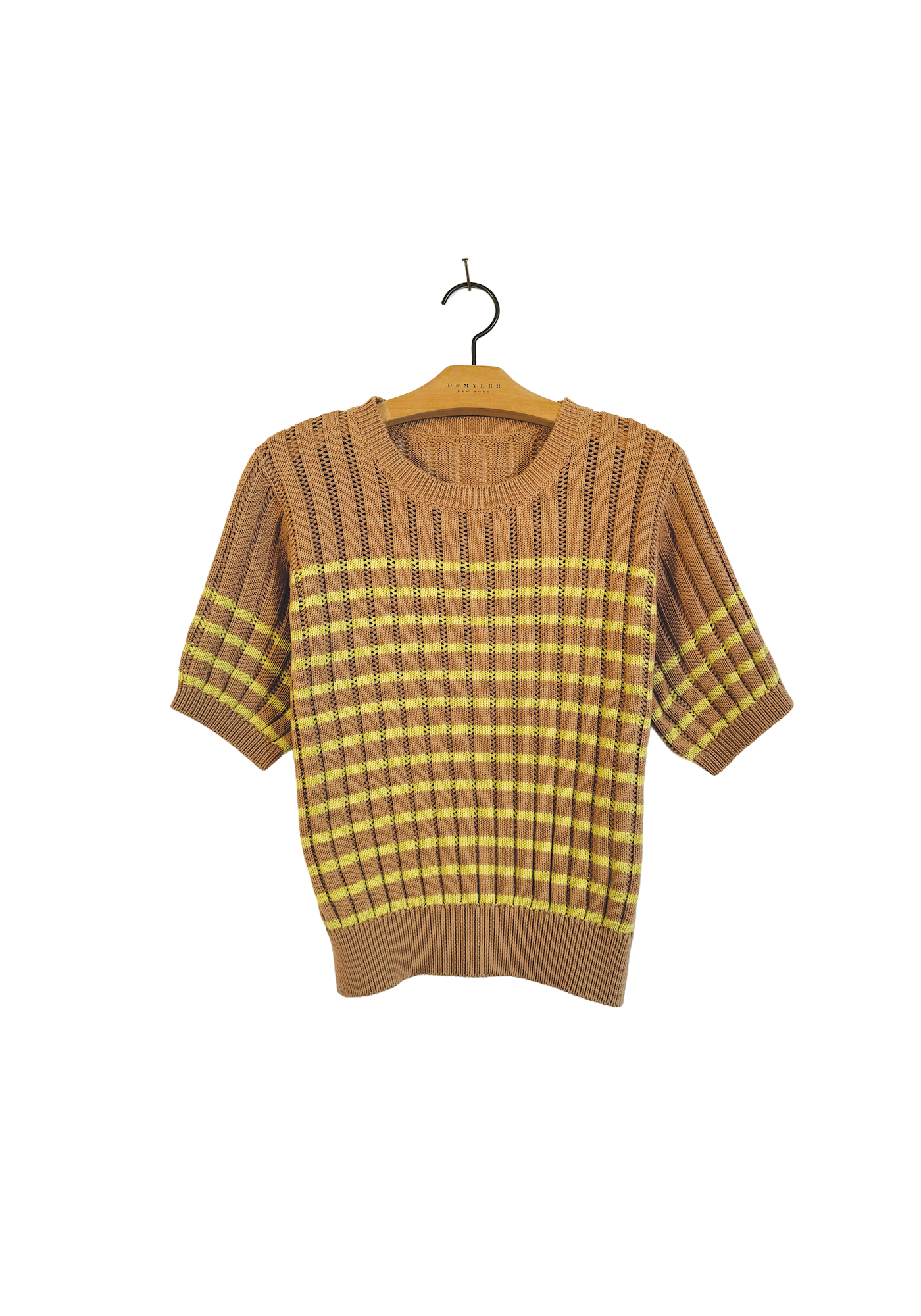 Brown / Lime Stripe Top