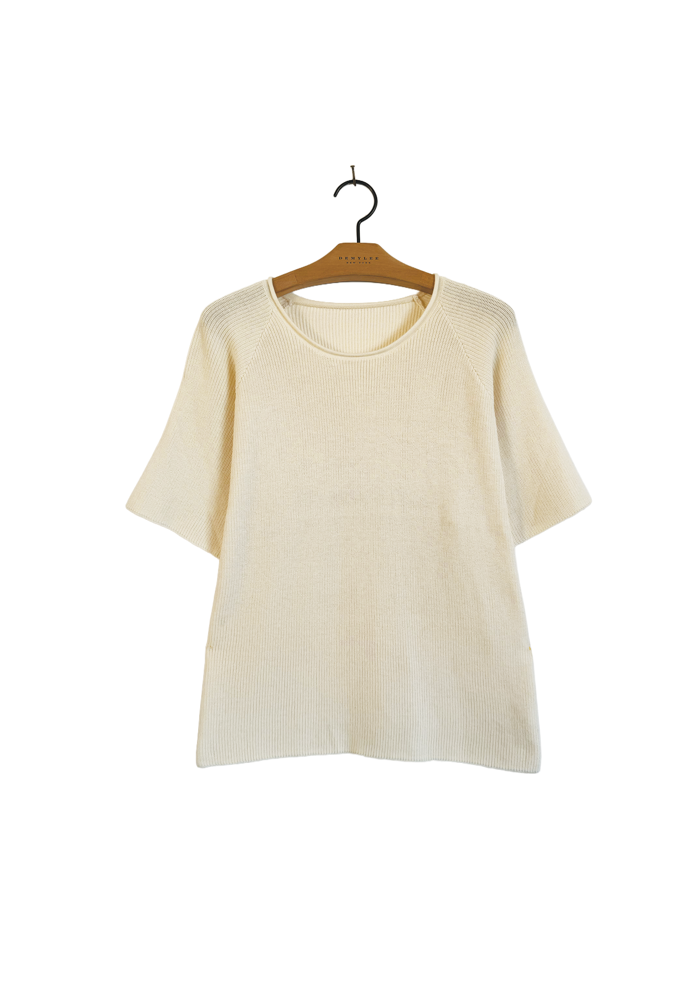 Ribbed Rollneck Shortsleeve - White