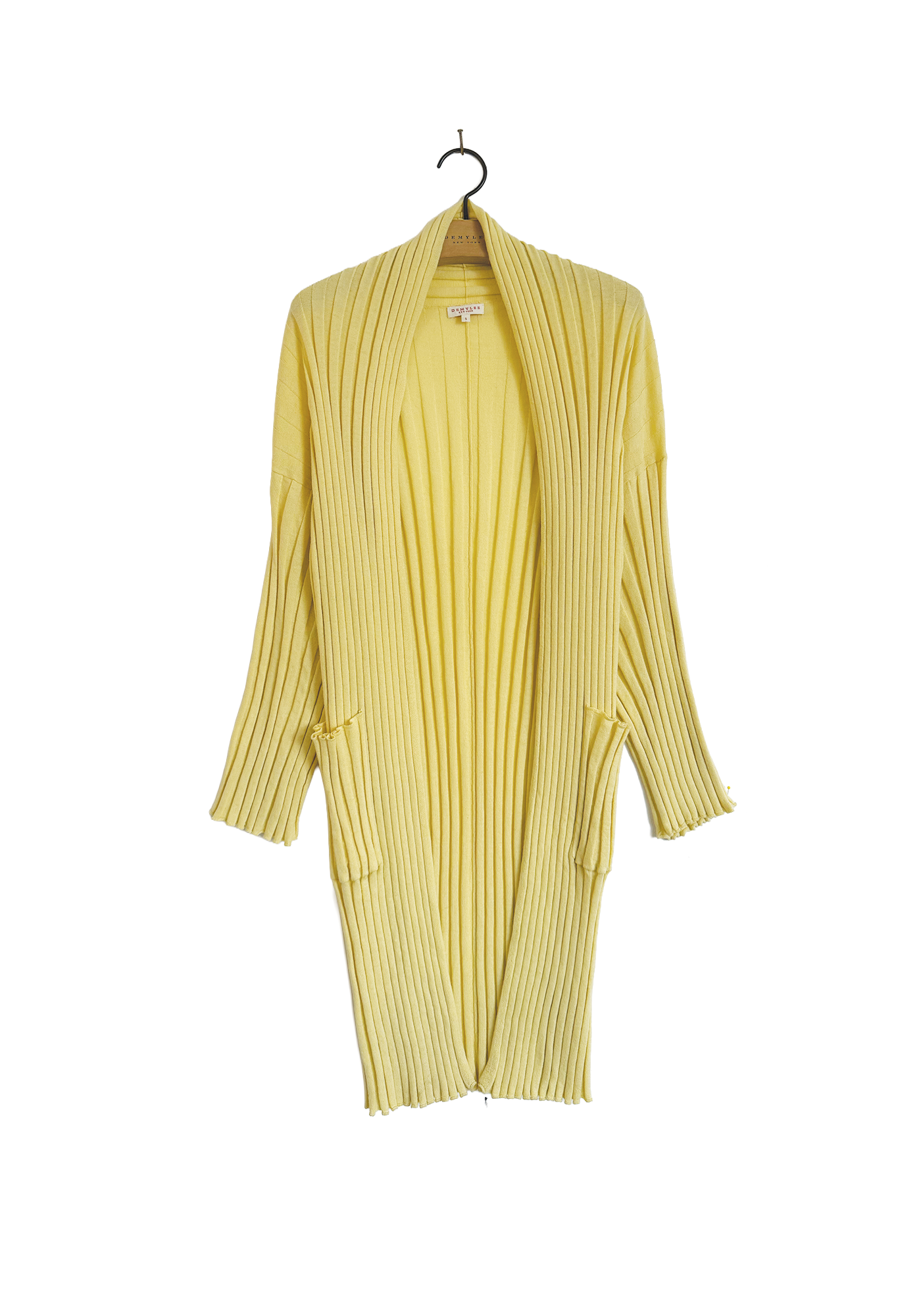 Ribbed Cardigan - Soft Yellow