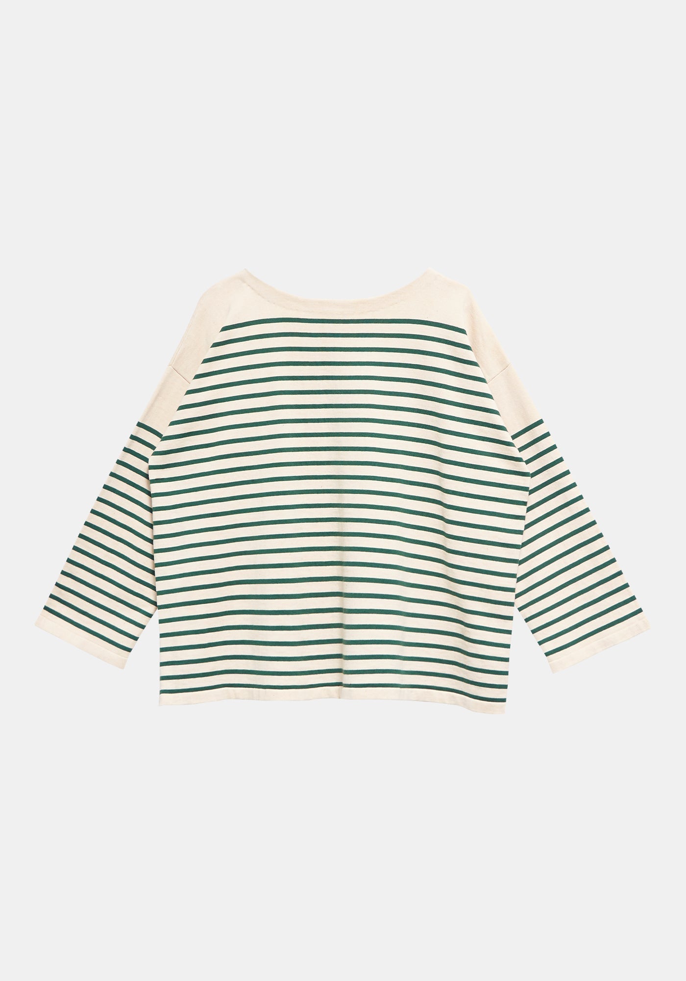 Ashe Stripe Sweater - Natural / Jungle Green