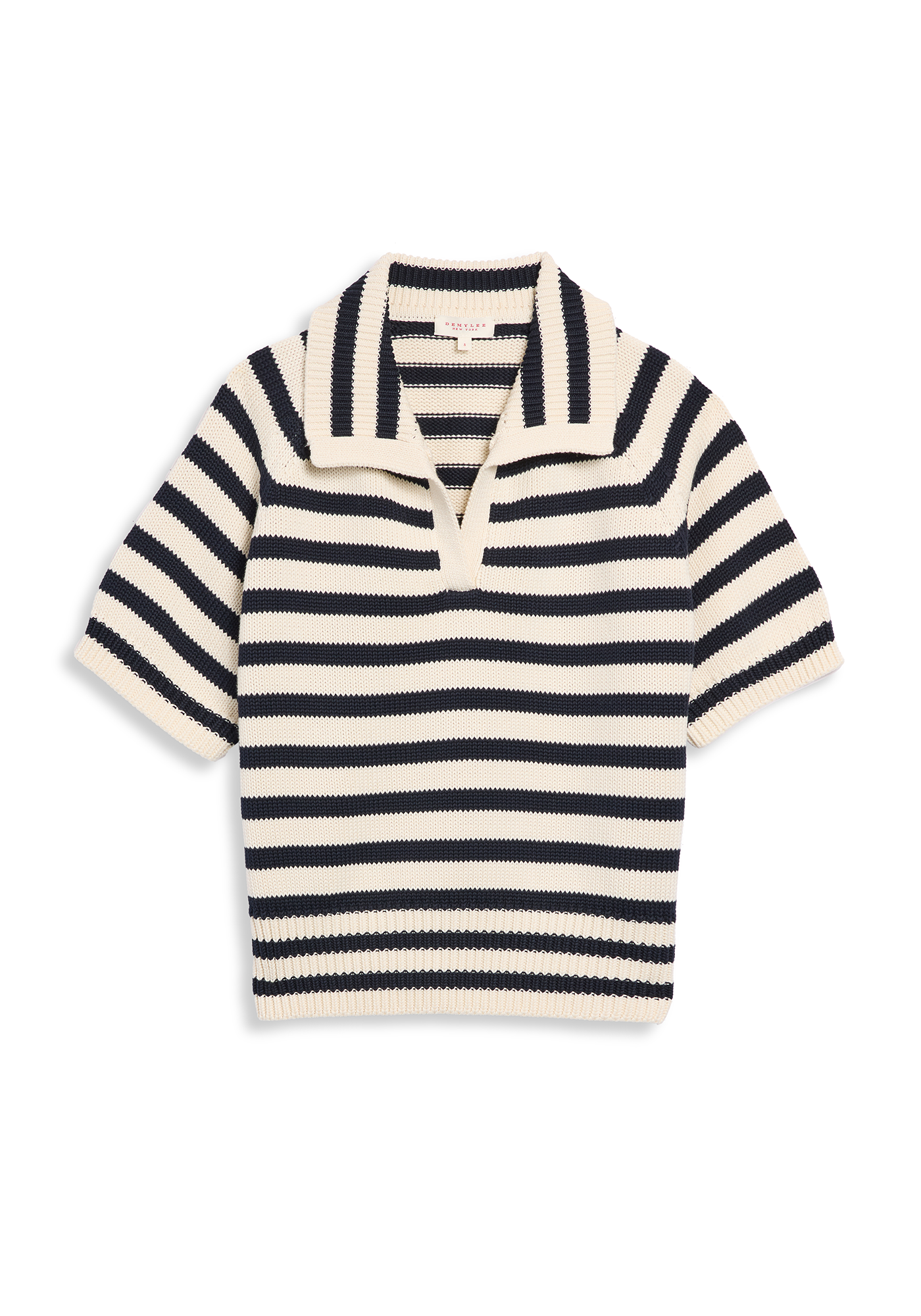 Aviana Stripe Polo Cotton Top