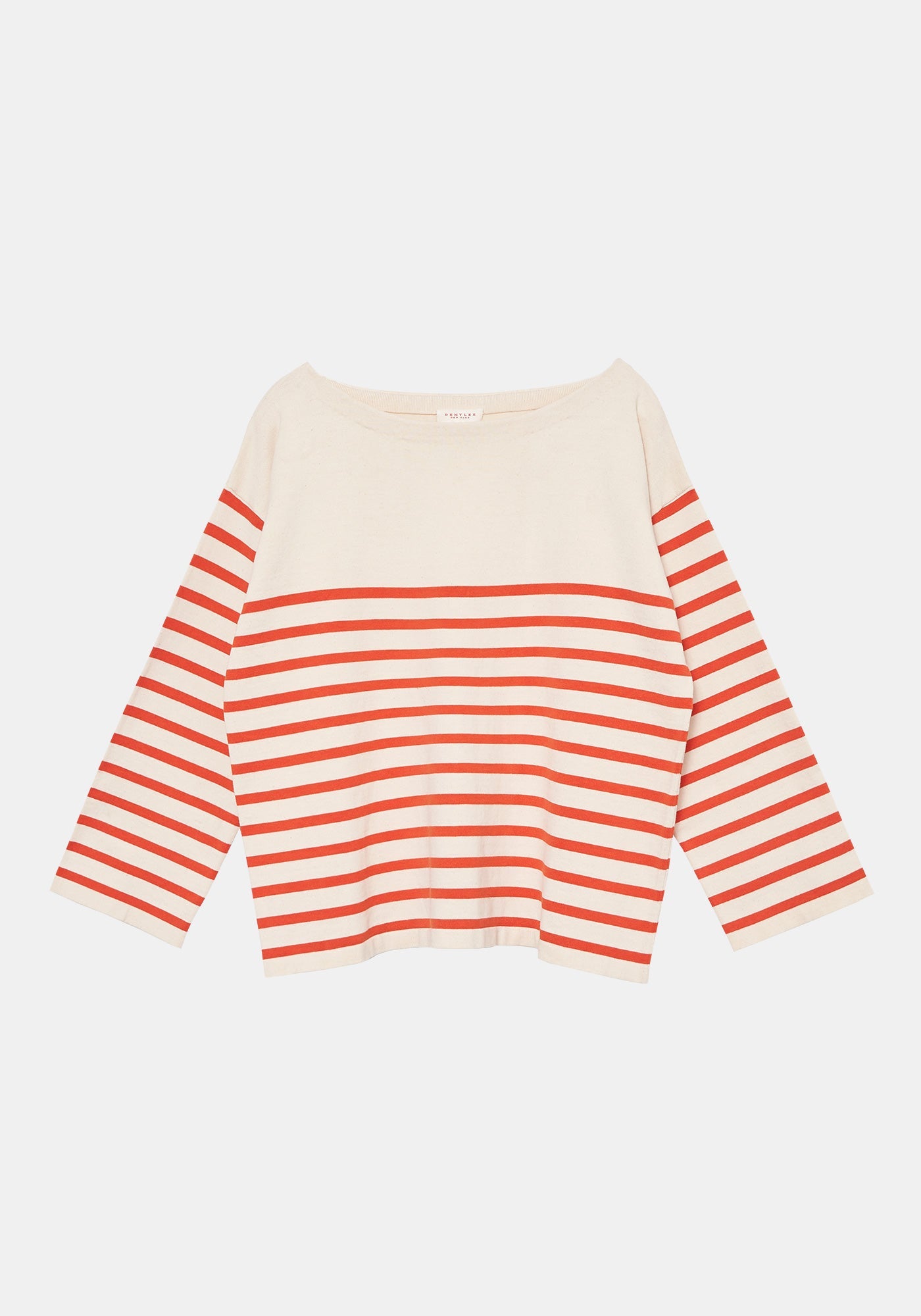 Barid Stripe Sweater - Natural Non-Dye / Summer Red