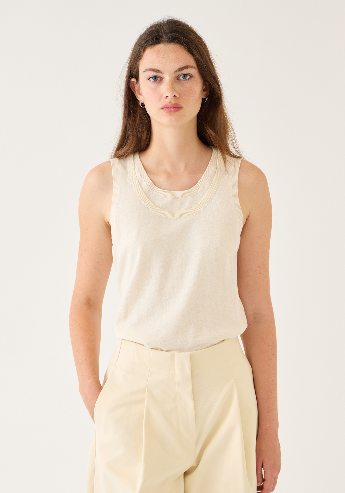 Ada Cotton Top - Chartreuse