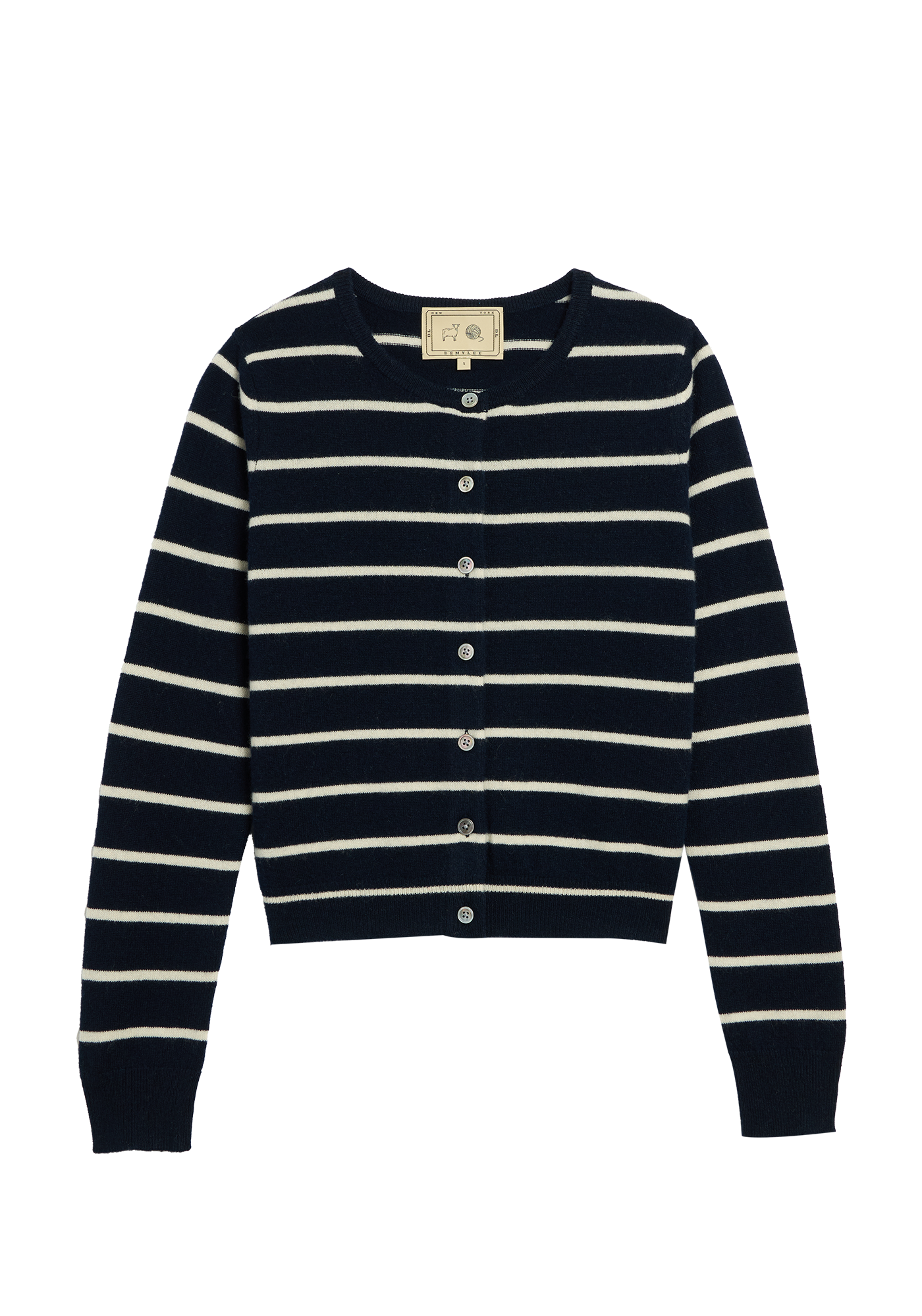 Ava Stripe Cashmere Cardigan