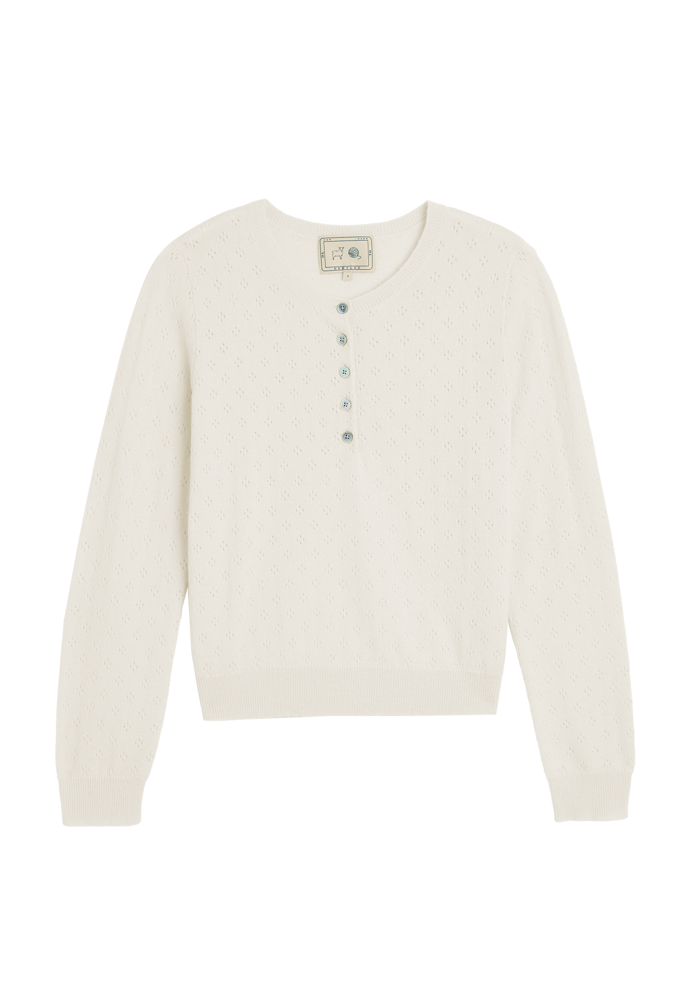 Avery Pointelle Cashmere Sweater